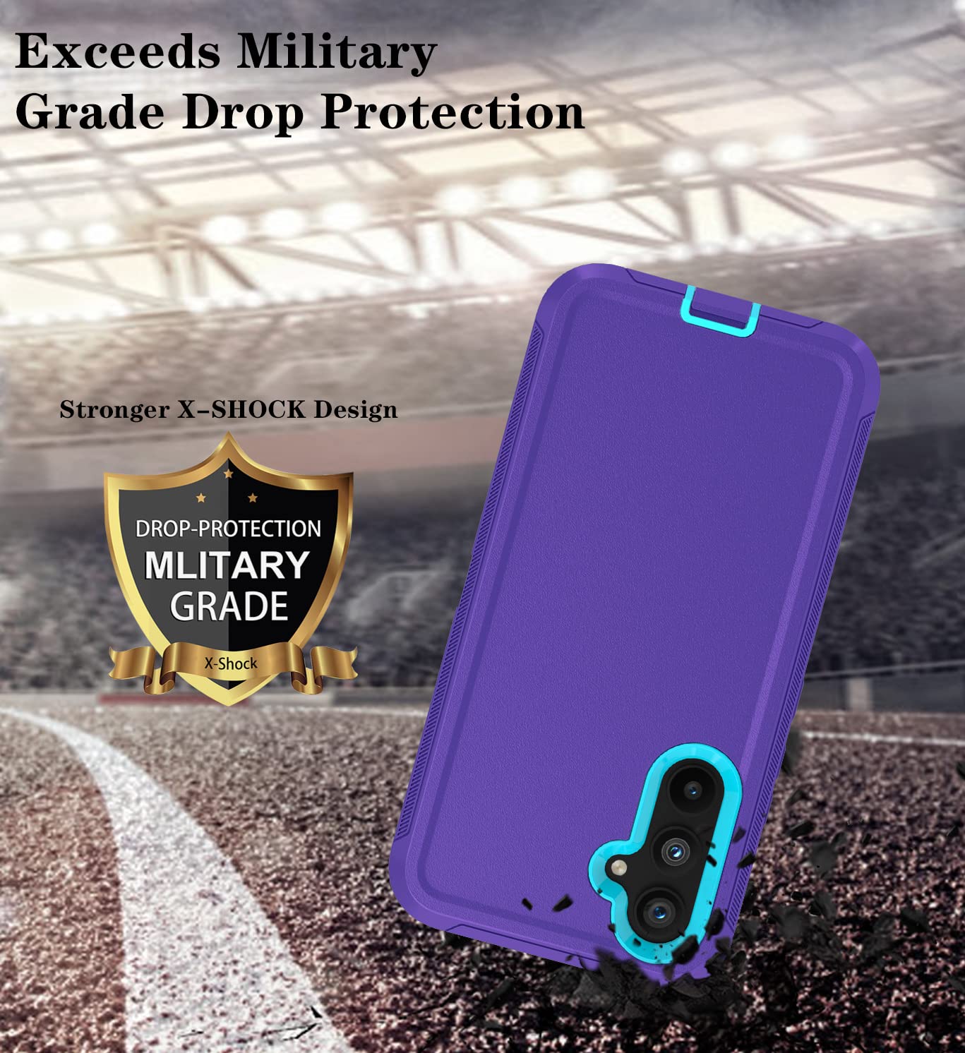 ONOLA Heavy Duty Shockproof 3-Layer Phone Case for Samsung Galaxy S23 6.1