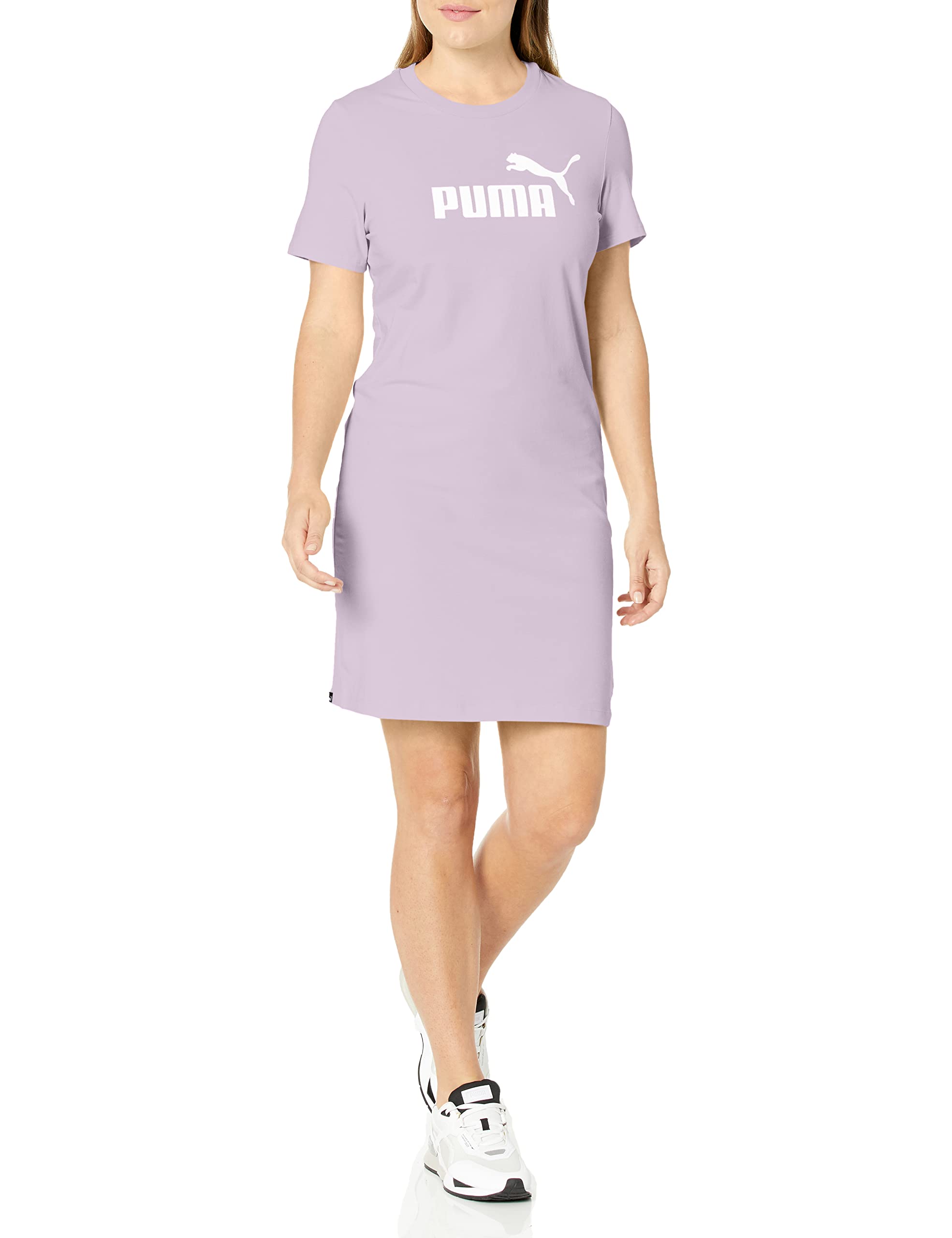 PUMA Women's Essentials Slim Tee Dress - Soft Cotton Casual T-Shirt Dress for Everyday Wear (Plus Sizes Available) | Perfect for Work, Weekend Outfits & Summer Vacation