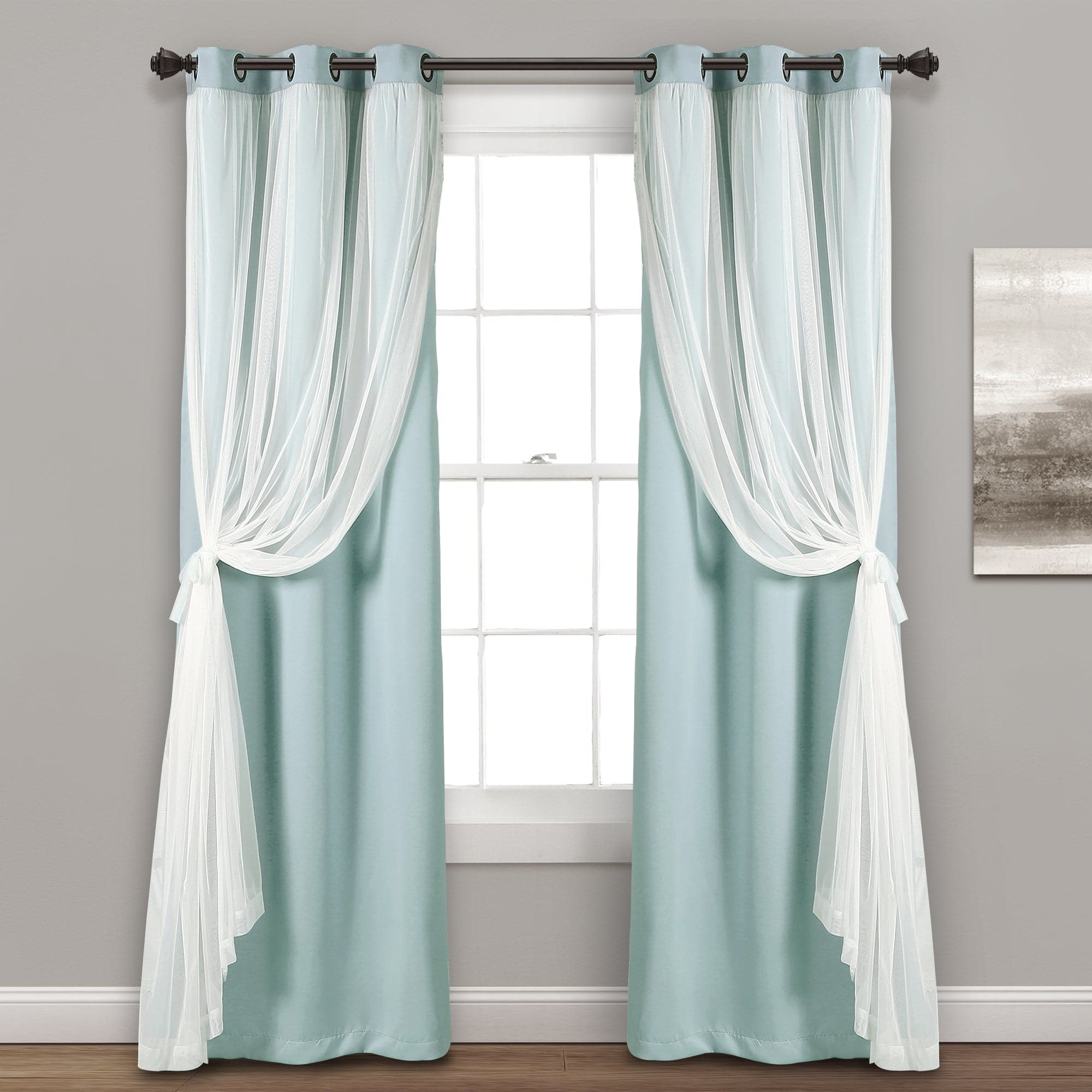 Blackout Curtains with Grommet Top & Insulated Lining - Thermal Sheer Window Panels for Bedroom, Living Room & Home Office - Energy Efficient & Noise Reducing