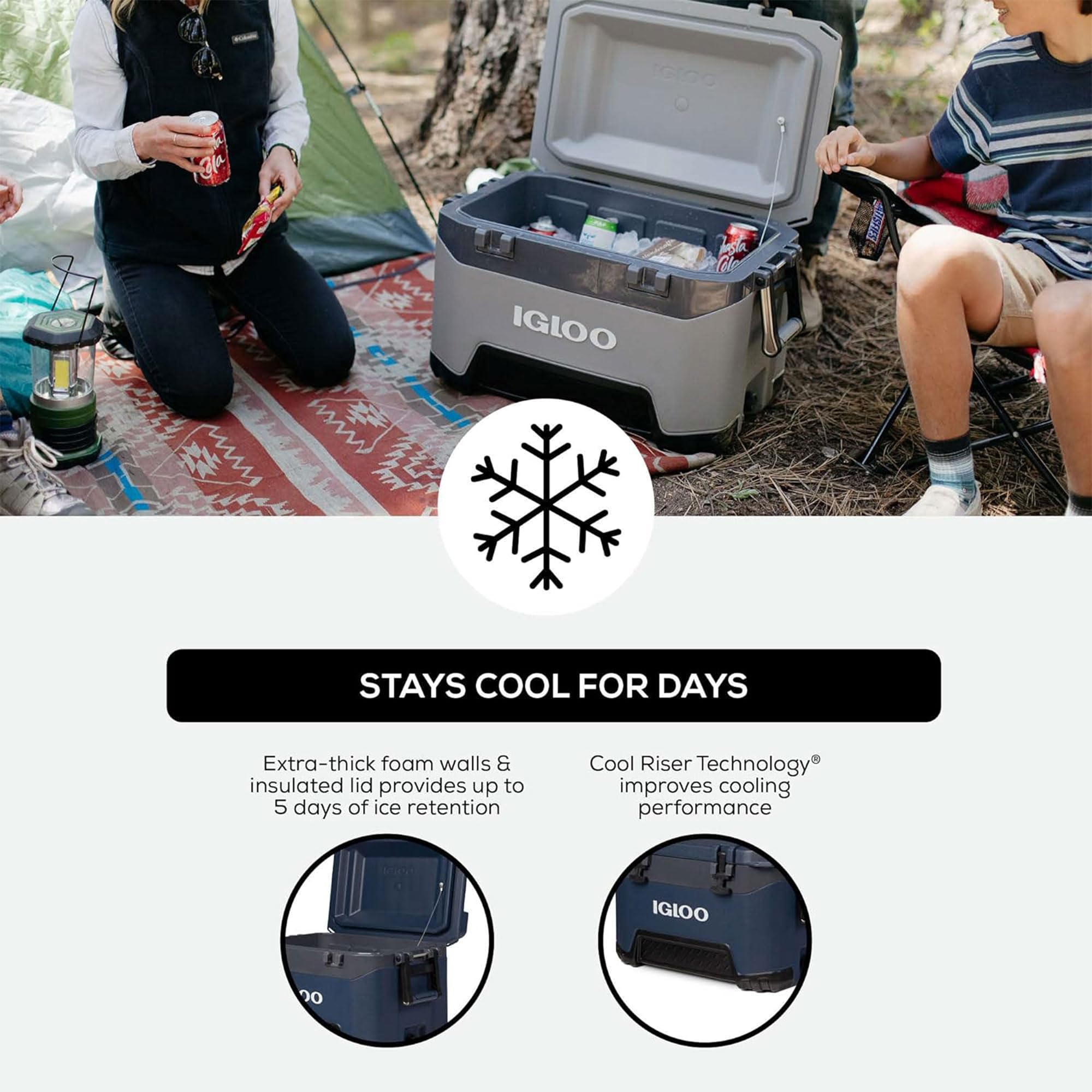 Igloo BMX Hard Coolers (25-72QT) - Premium Ice Chest for Camping, Beach, Tailgating & Outdoor Adventures - Heavy Duty Cooler Box for Fishing, Hunting & Picnics