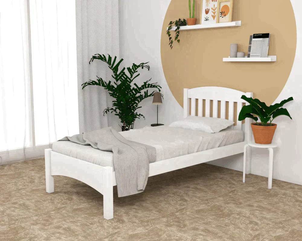 Elisee Solid Wood Bed Frame - Queen Size, Sturdy & Elegant Platform Bed with Headboard - Perfect for Master Bedroom, Guest Room, or Modern Home Decor