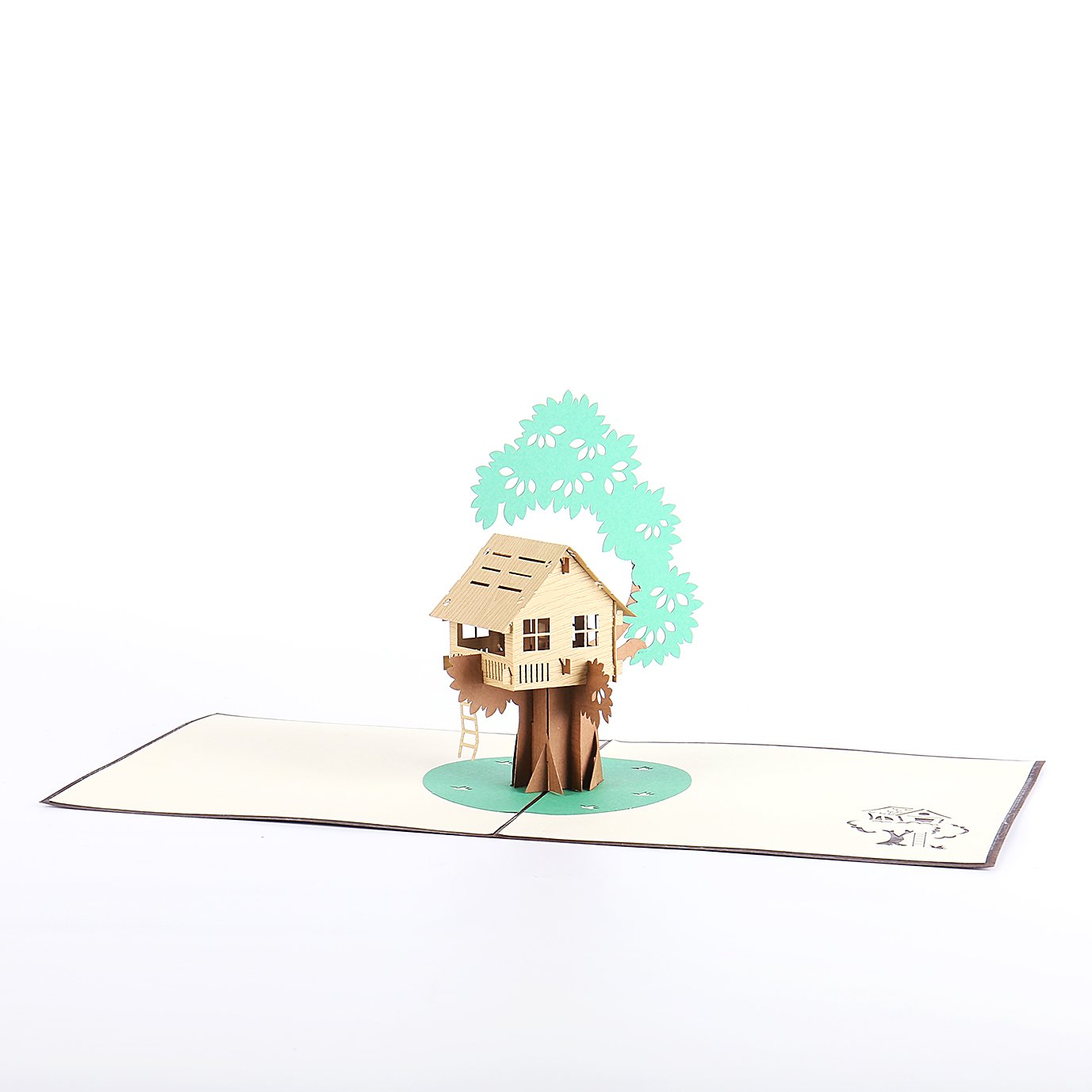 Liif Tree House 3D Pop Up Greeting Card - Handmade Birthday, Father's Day & Congratulations Gift for Kids & Adults | Perfect for Special Occasions & Keepsake Memories
