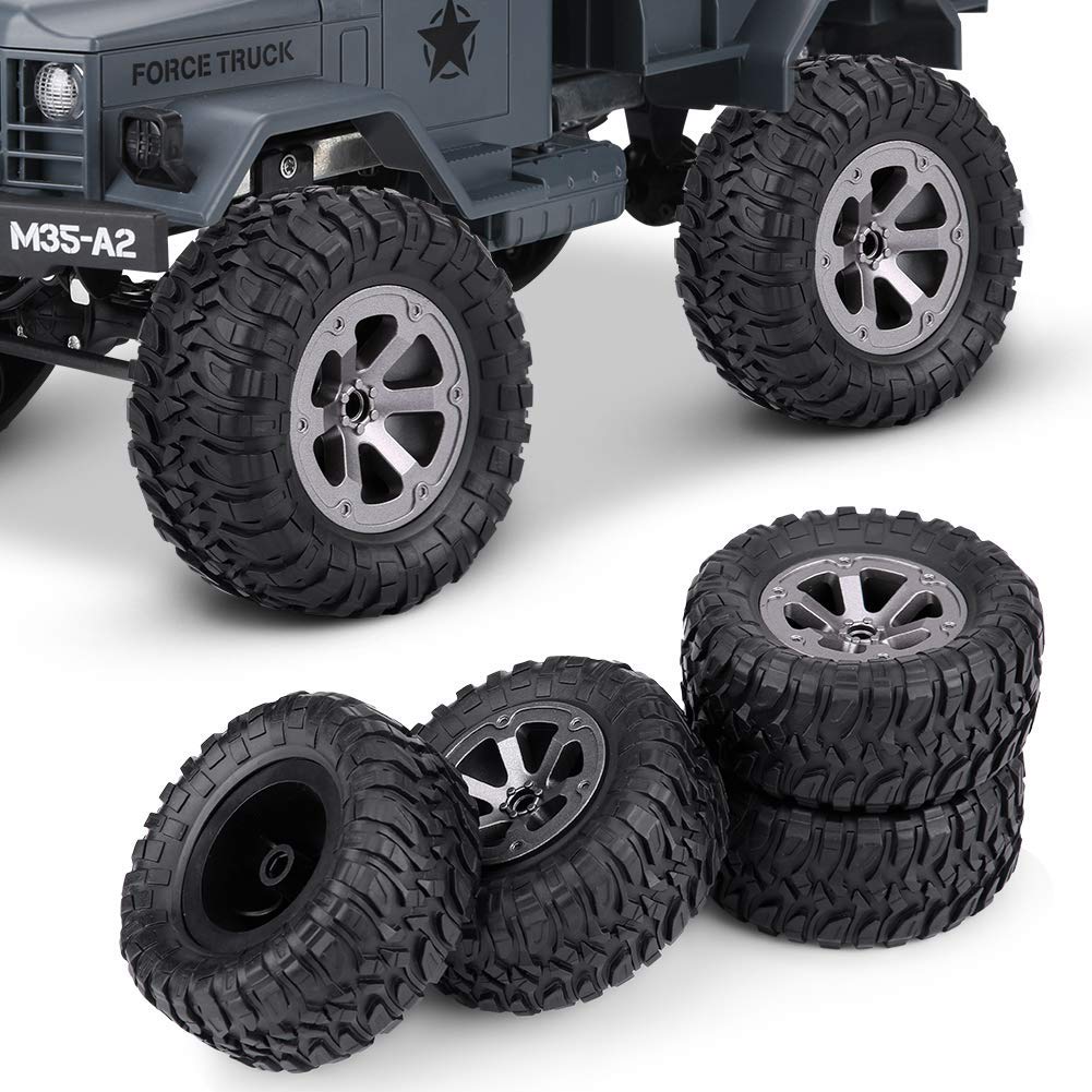 1:16 RC Crawler Tires Rubber - Heavy Duty Off-Road Tires for RC Cars - Durable RC Accessories for Rock Crawling & Trail Adventures