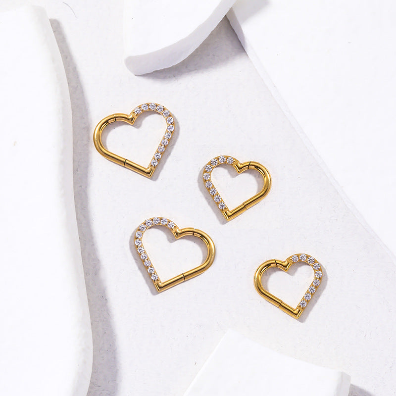 16G Cartilage Titanium Sparkly Hoop Earrings - Minimalist Dainty Earrings for Women | HSPJ514 | Perfect for Everyday Wear, Parties & Gifts