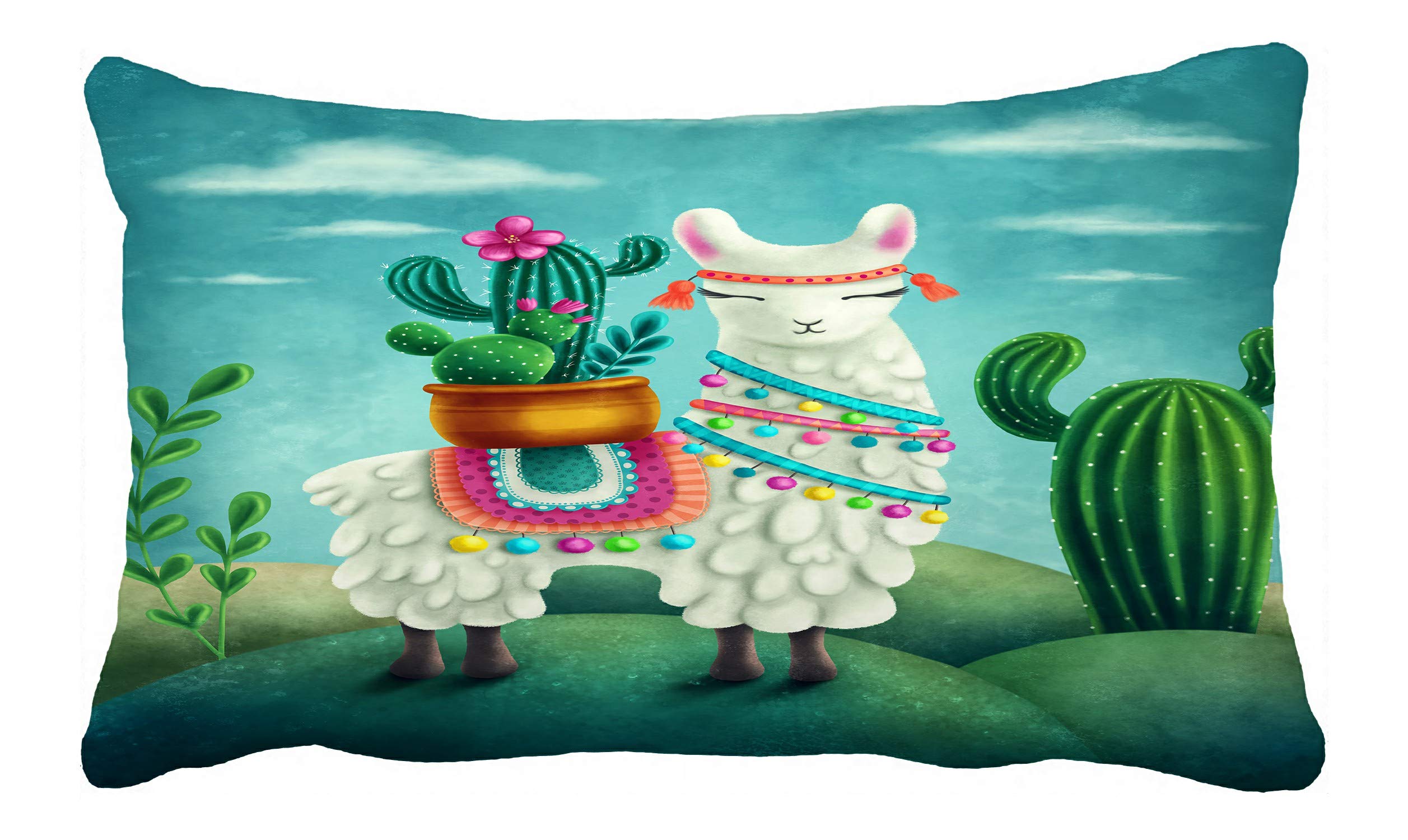 Cute Llama Pillow Case 20x30 Inch - Soft Decorative Pillow Cover for Bedroom, Sofa & Dorm - Washable Cushion Cover for Home Decor