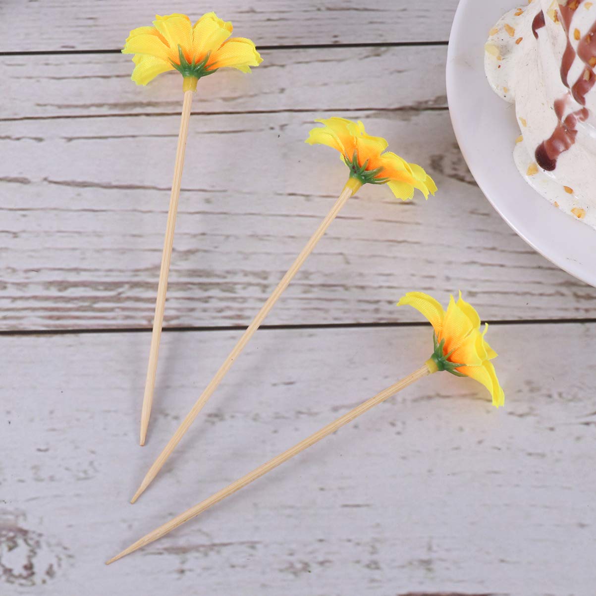 40pcs Bamboo Cocktail Picks - Reusable Food Sticks for Appetizers, Fruit, Cheese & Desserts - Perfect for Parties, Weddings & Home Entertaining