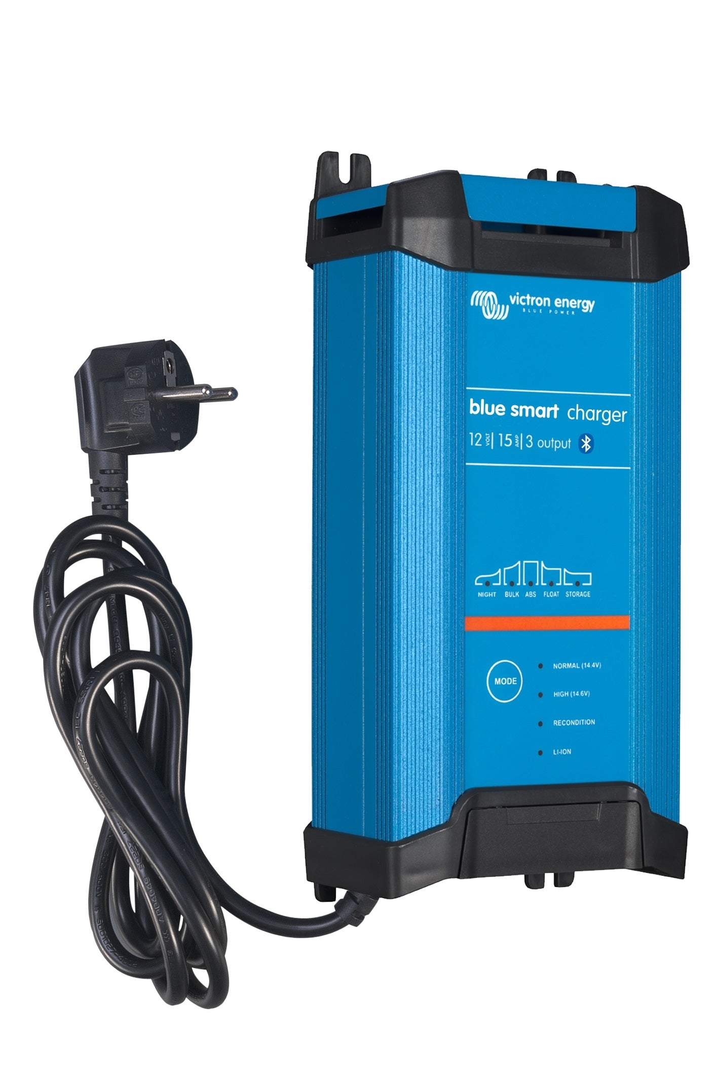 Victron Energy Blue Smart IP22 Battery Charger 12V/15A (3 Outputs) 230V CEE 7/7 Plug - Smart Charging for Marine, RV, Solar & Off-Grid Power Systems