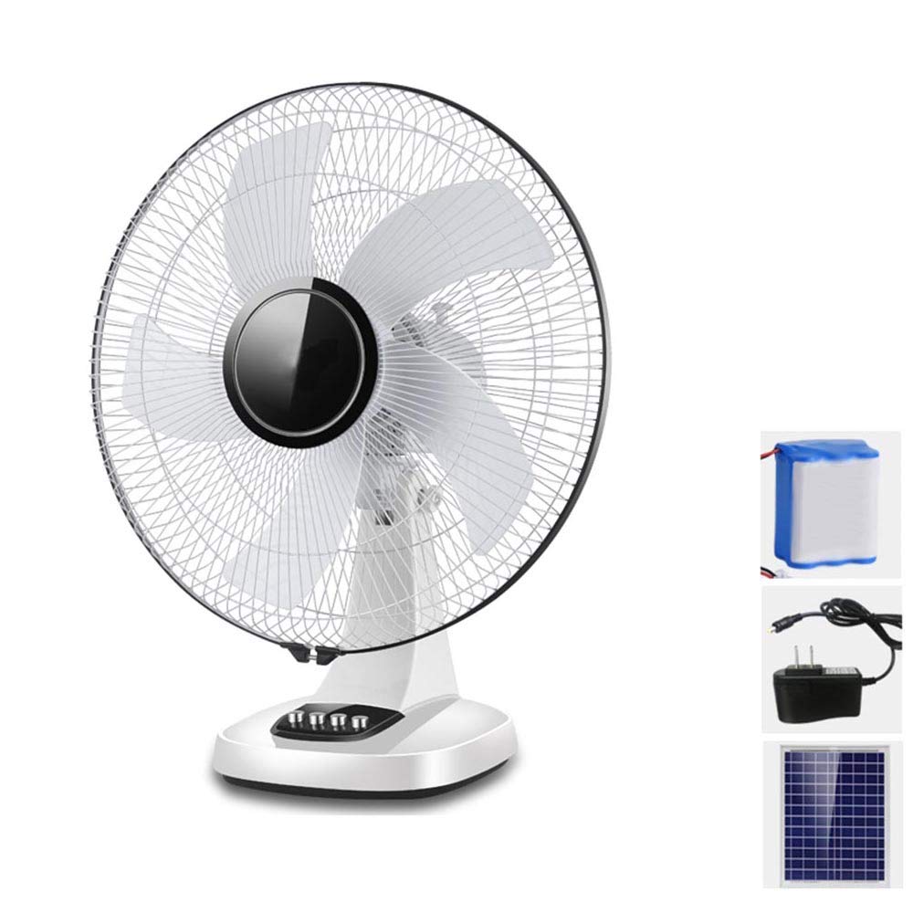 LHJJ Solar Powered Desktop Fan - Portable, Silent, 3 Speed Adjustable for Home, Office, Bedroom & Kitchen | Perfect for Cooling, Studying & Cooking