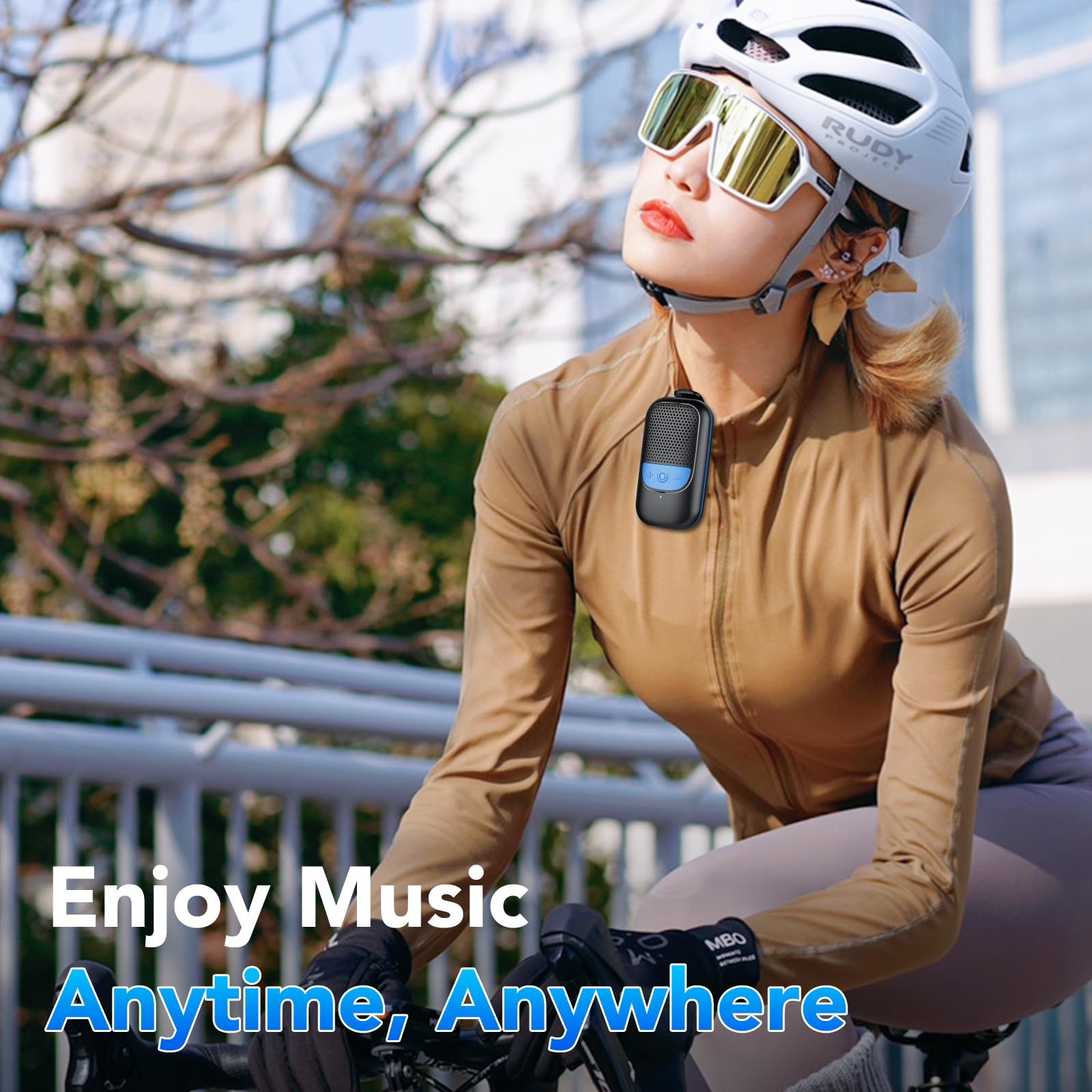 Mini Bluetooth Speaker with Built-in Mic, 15H Playtime, IP67 Waterproof, Hands-Free Call, Wireless Portable Speaker for Hiking, Biking, Camping, Travel, Pool Parties, Gifts for Women & Men