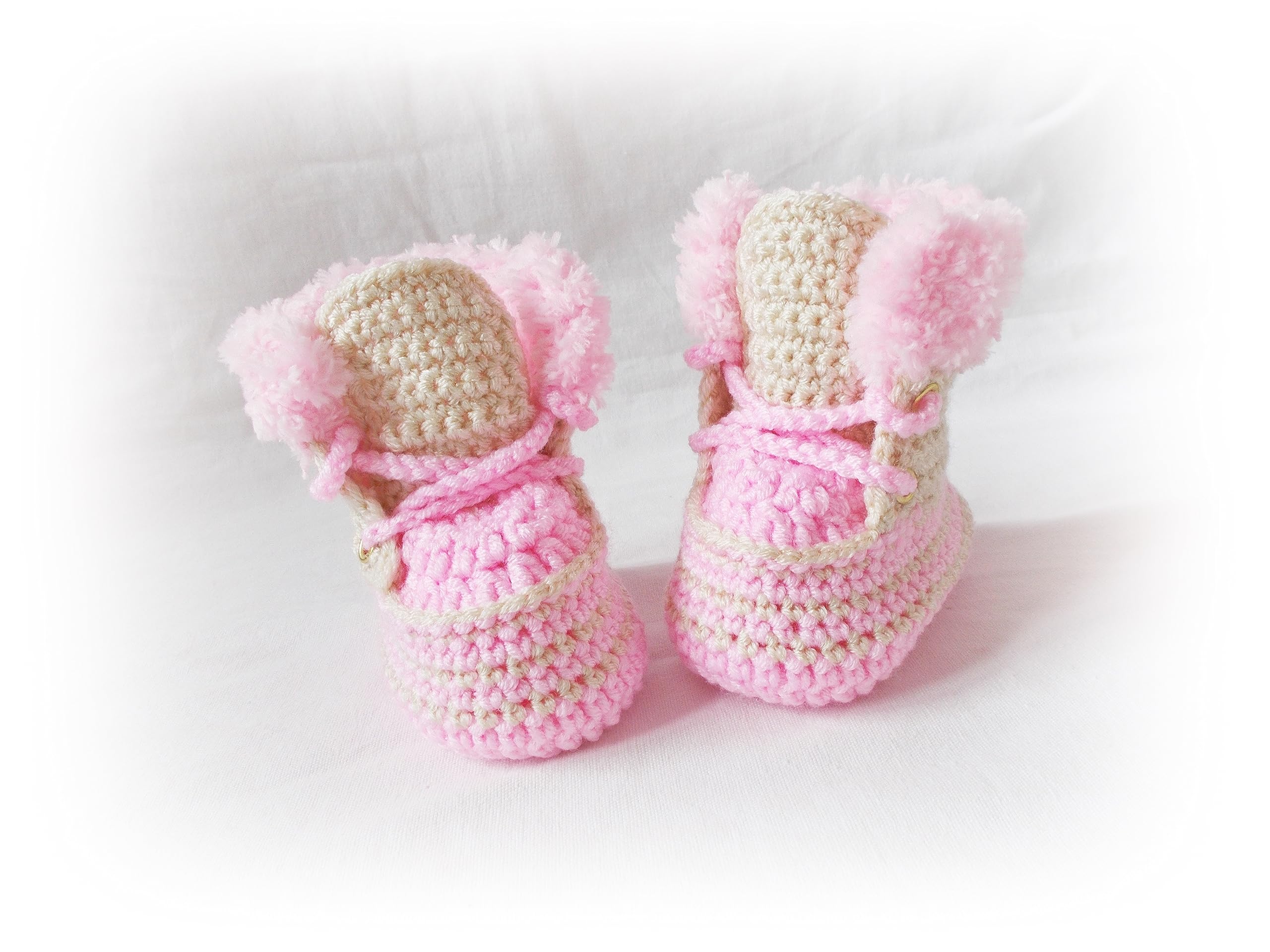 Handmade Crochet Baby Girl Shoes for Newborns 0-6 Months | Soft & Comfortable Booties for Infants | Perfect for Photo Shoots, Baby Showers & First Outfits