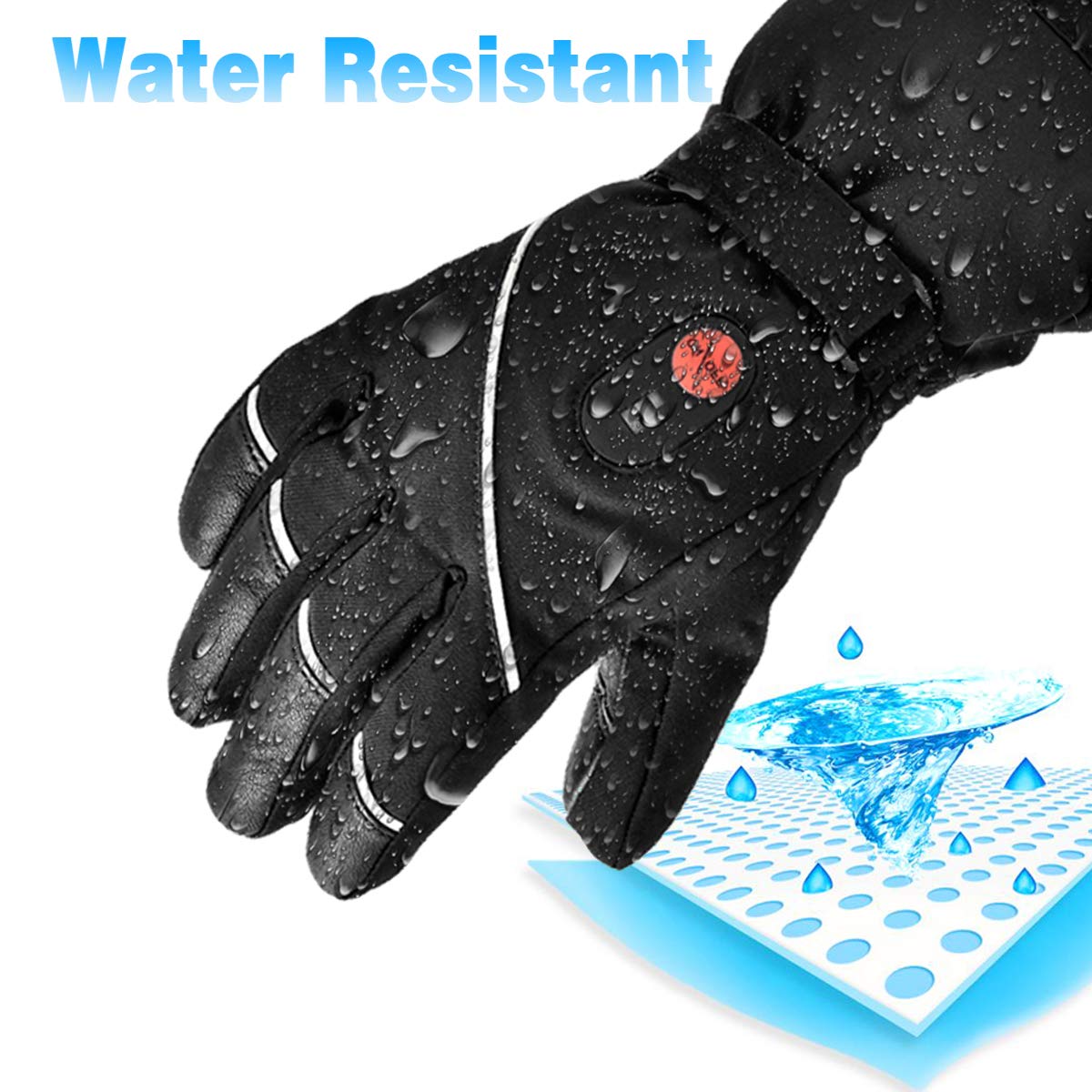 Upgraded Heated Gloves for Men & Women - Rechargeable Battery Electric Winter Gloves for Skiing, Motorcycling & Outdoor Activities | Warm Thermal Mittens for Cold Weather