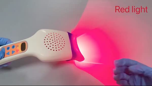 30W Portable LED Teeth Whitening Machine - Handheld Device with Blue, Purple & Red Light (10pcs) for Professional At-Home Dental Care & Smile Enhancement