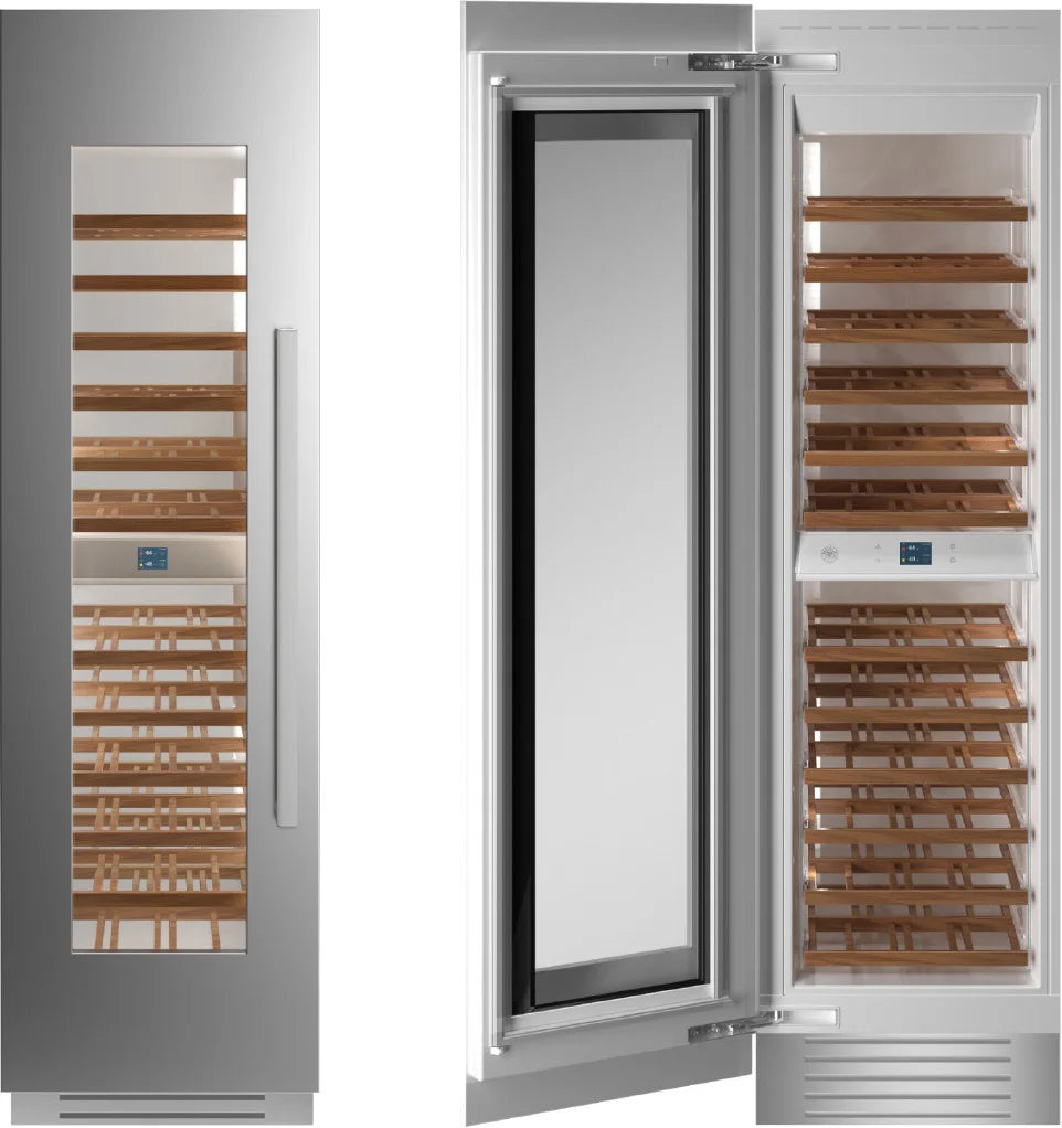 Bertazzoni REF24WCPIXL23 24-Inch Built-In Wine Cellar Column Refrigerator - Stainless Steel, Left Hinge - Perfect for Home Bars, Kitchens & Wine Enthusiasts