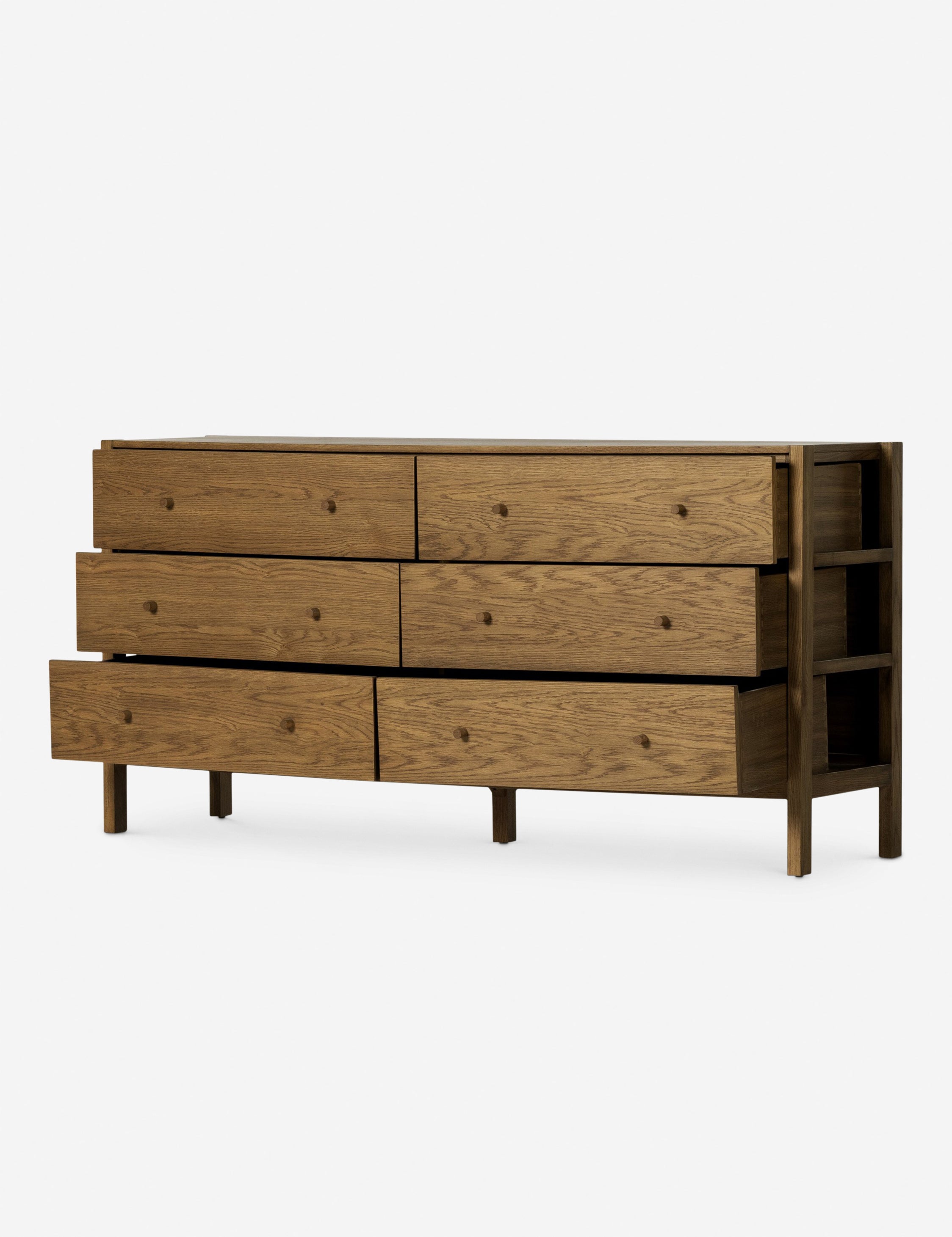 Holcomb Dresser - Modern 6-Drawer Wooden Chest for Bedroom & Living Room | Stylish Storage Solution for Clothes, Bedding & Home Organization