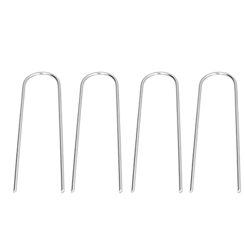 A K Homes - Heavy Duty U-Shaped Landscape Staples for Securing Lawn & Garden Fabric, Weed Barrier, Erosion Control - Durable Galvanized Steel Ground Anchors