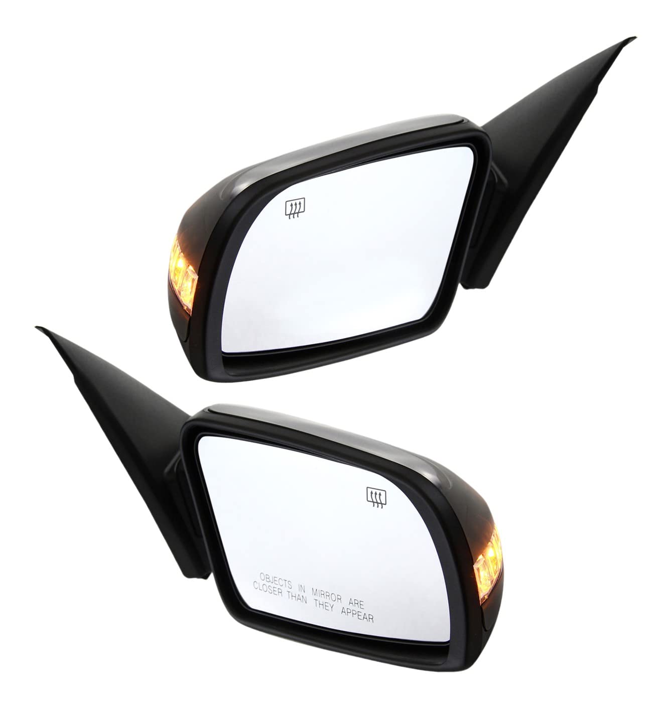 2007-2012 Nissan Altima Power Heated Side Mirrors with Turn Signal - Driver & Passenger Side Paintable Replacement for Sedan - All-Weather Visibility & Safe Lane Changing