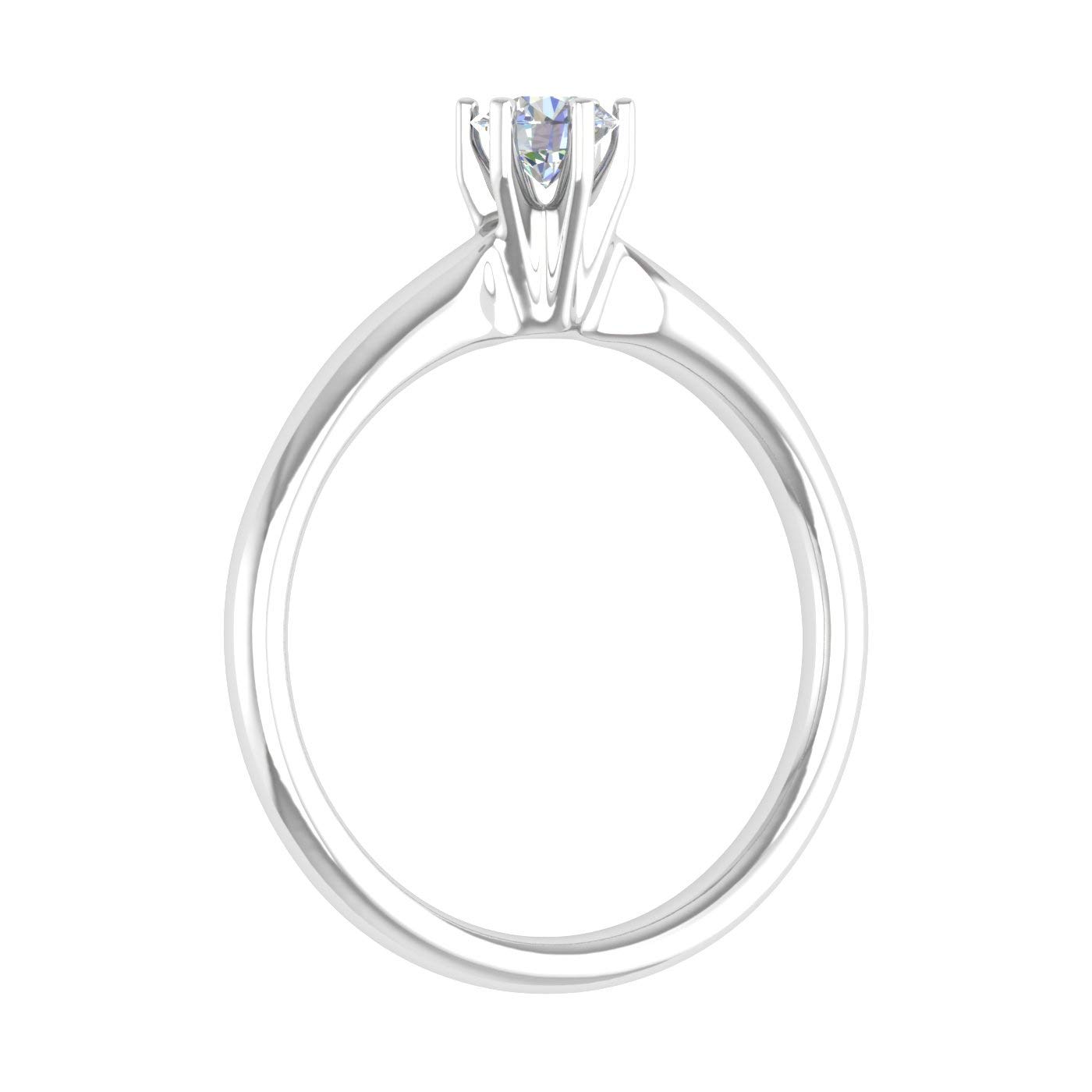 1/4 Carat 6-Prong Diamond Solitaire Engagement Ring in 10K Gold - Perfect for Proposals, Weddings & Anniversary Gifts