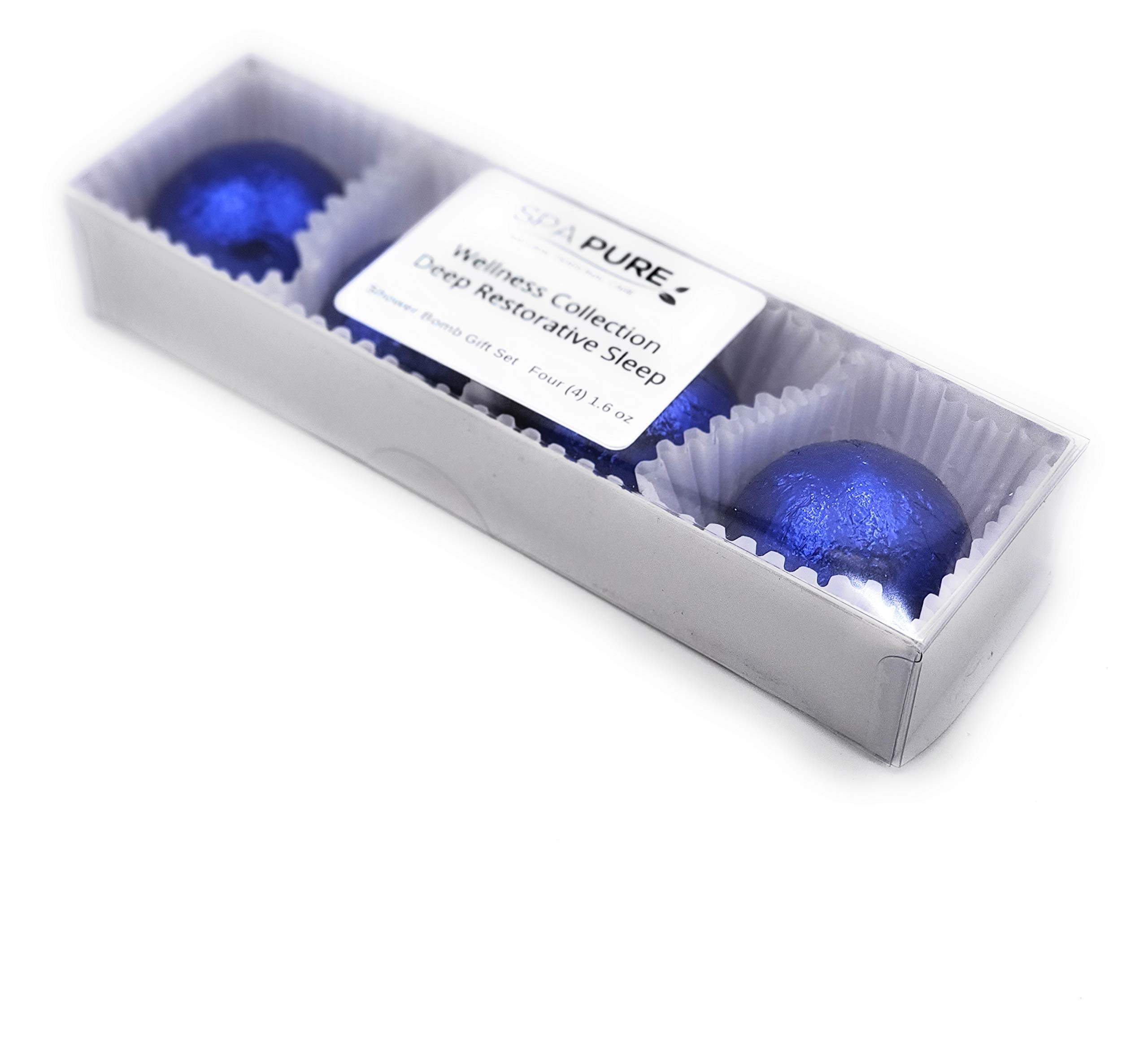 Deep Relaxing Aromatherapy Shower Steamers with Essential Oils - 4 Pack Lavender Scented Bath Melts for Stress Relief & Better Sleep - Perfect for Home Spa, Self Care & Relaxation Gifts - Unisex Shower Bombs for Adults