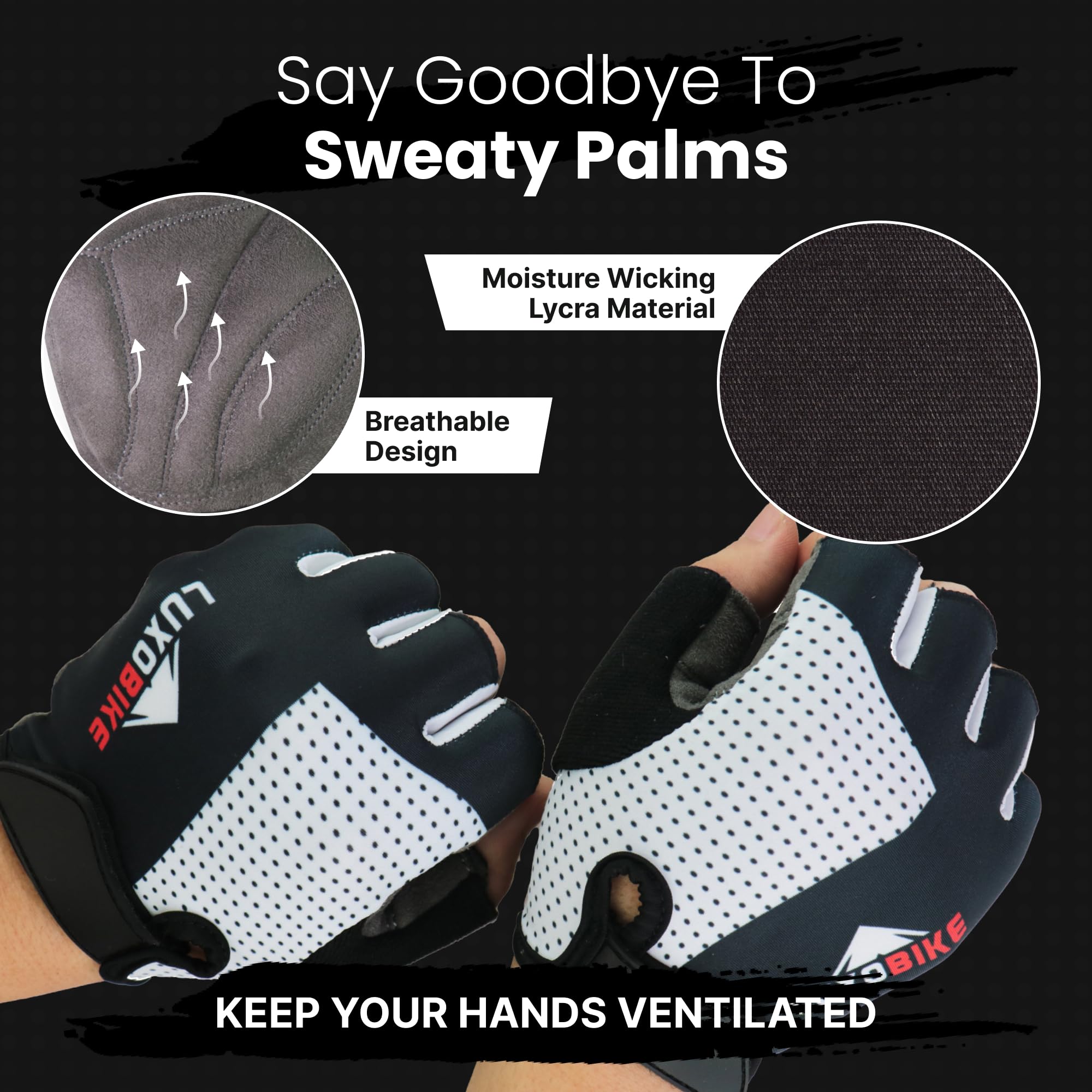 Cycling Gloves - Anti-Slip Shock Absorbing for Mountain Bike | Men/Women Sports Gear for Outdoor Riding