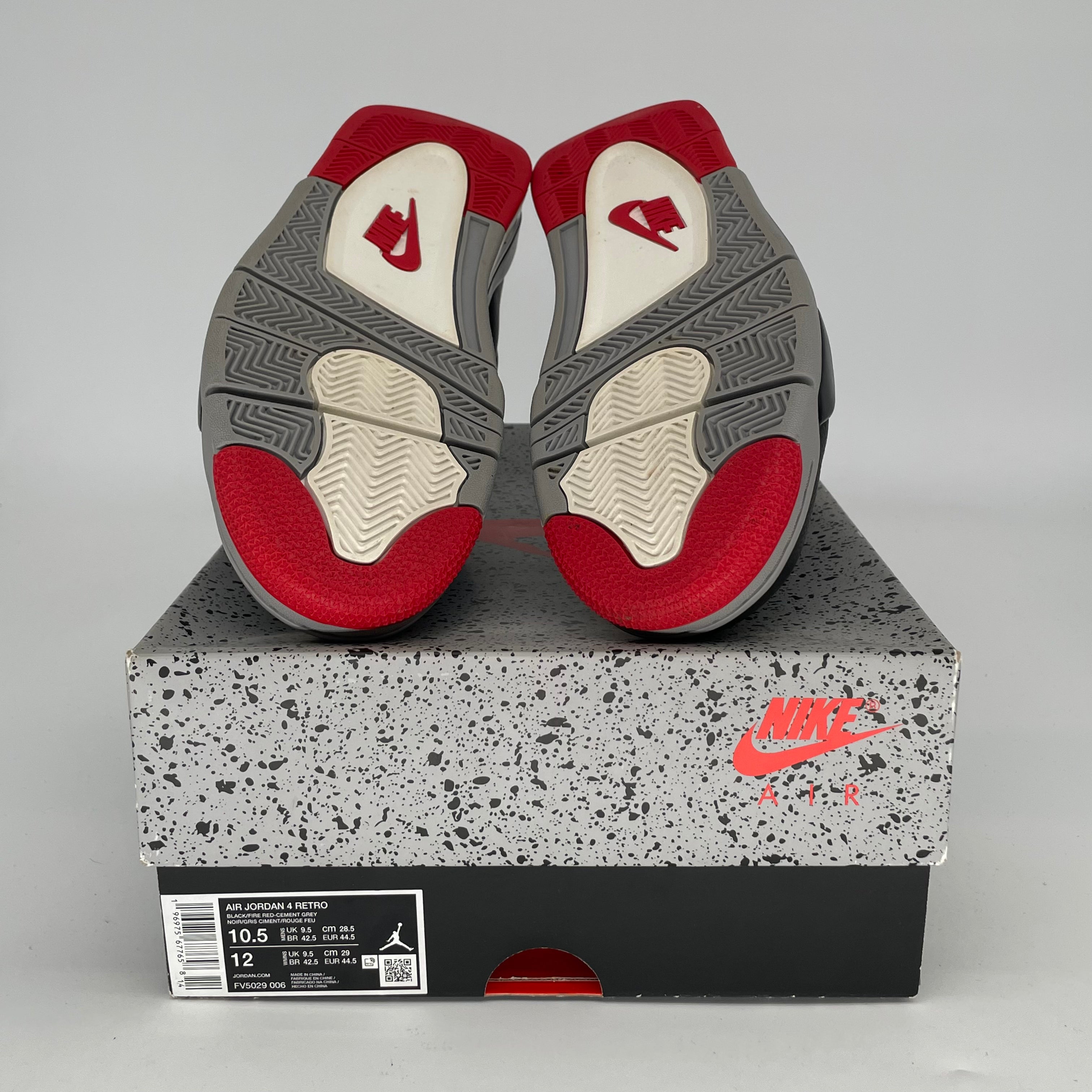 Original Air Jordan 4 Bred Reimagined Men's Basketball Shoes Size 10.5/12W (FV5029-006) - Retro Sneakers for Streetwear & Basketball Games