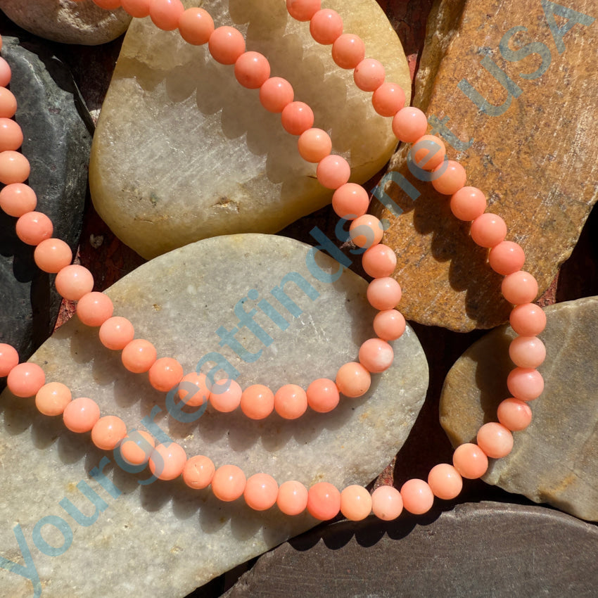 Vintage 25 Coral Bead Continuous Necklace - Elegant Boho Jewelry for Women, Perfect for Weddings, Parties & Everyday Wear