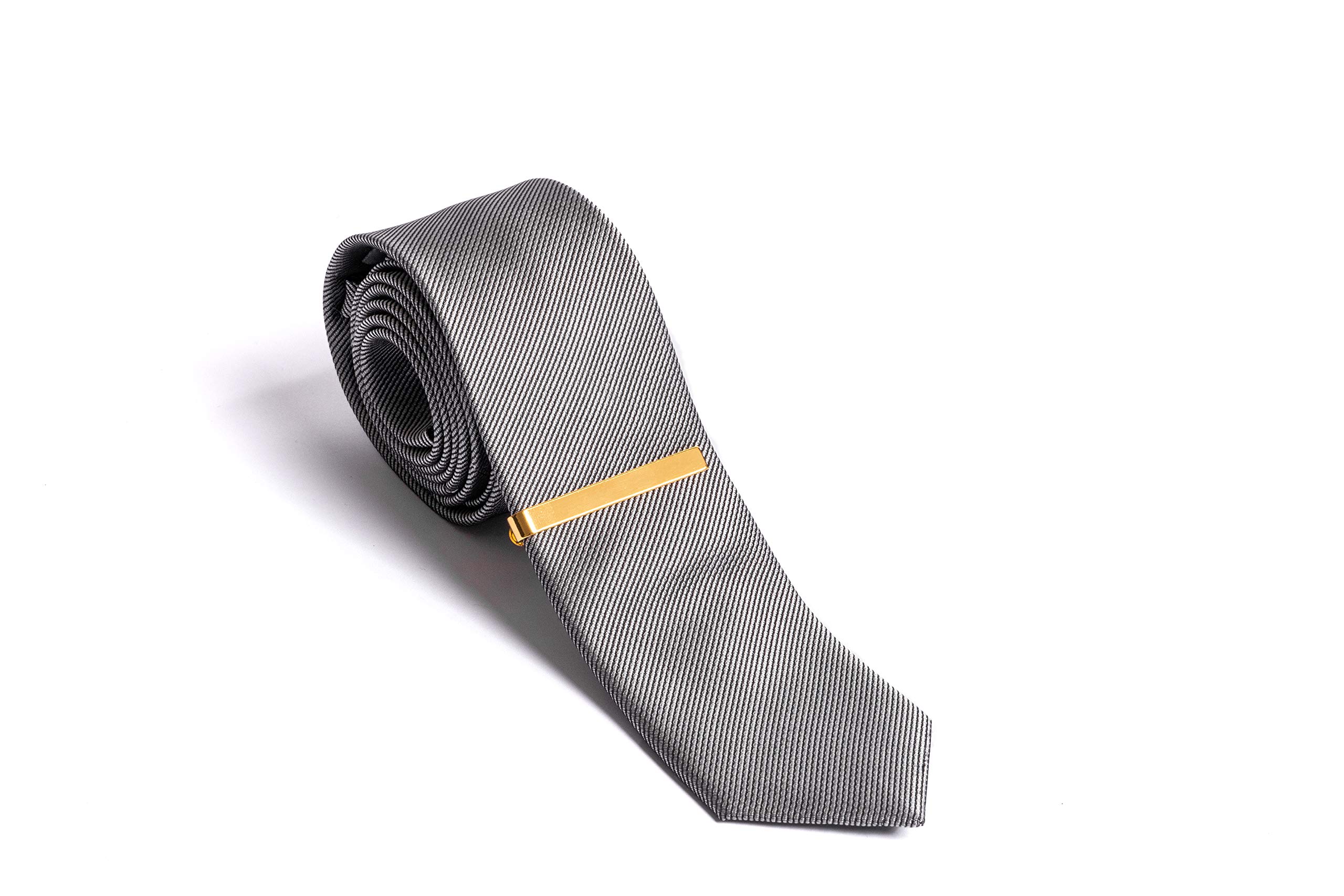 Classic Gold Tie Clip for Men - 2 Inch Slim Tie Bar with Gift Box - Perfect for Weddings, Business Meetings & Formal Events