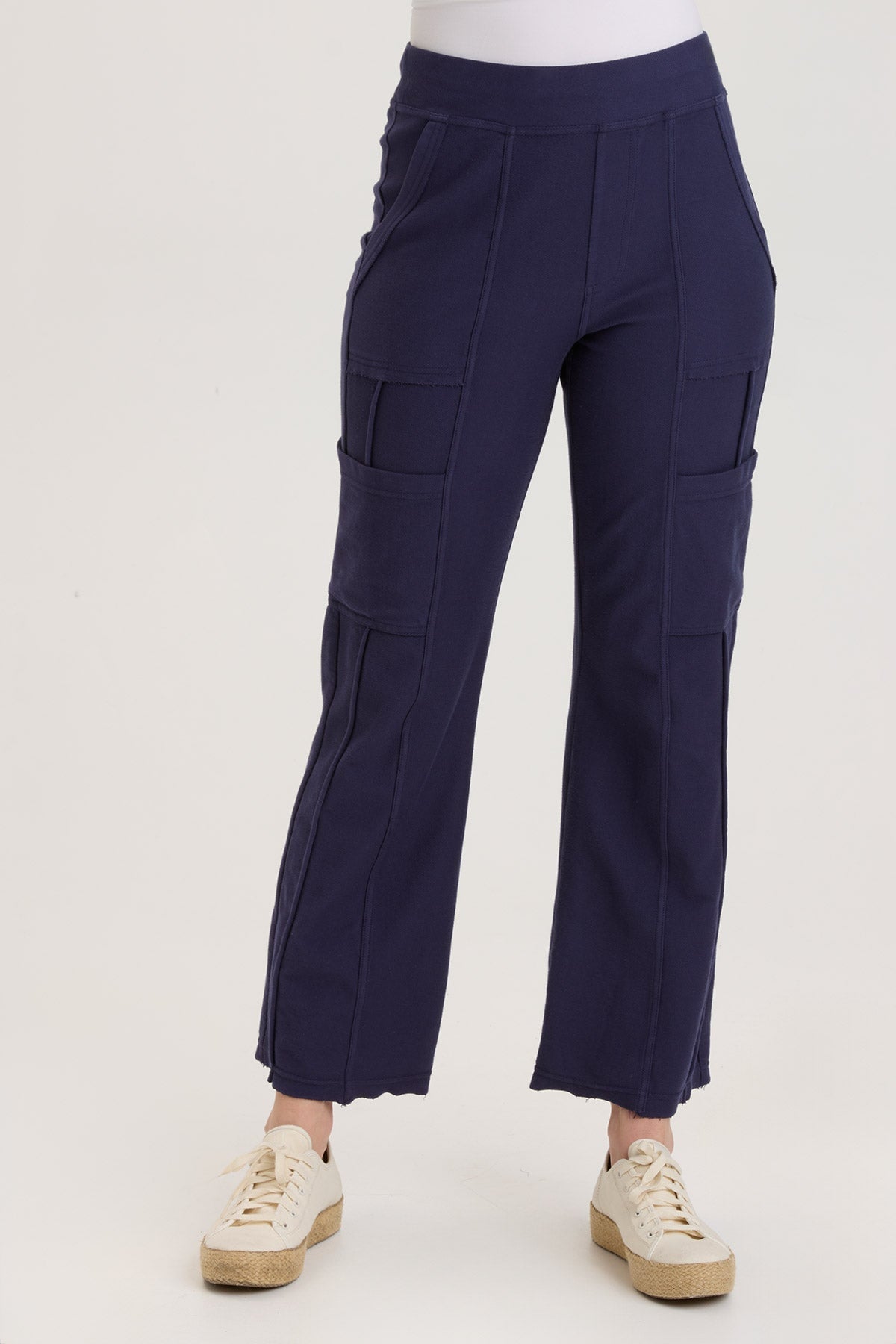 Kiah Flare Pant Mariner - High Waisted Wide Leg Pants for Women, Comfortable Stretchy Fabric, Perfect for Casual Wear, Office & Night Out