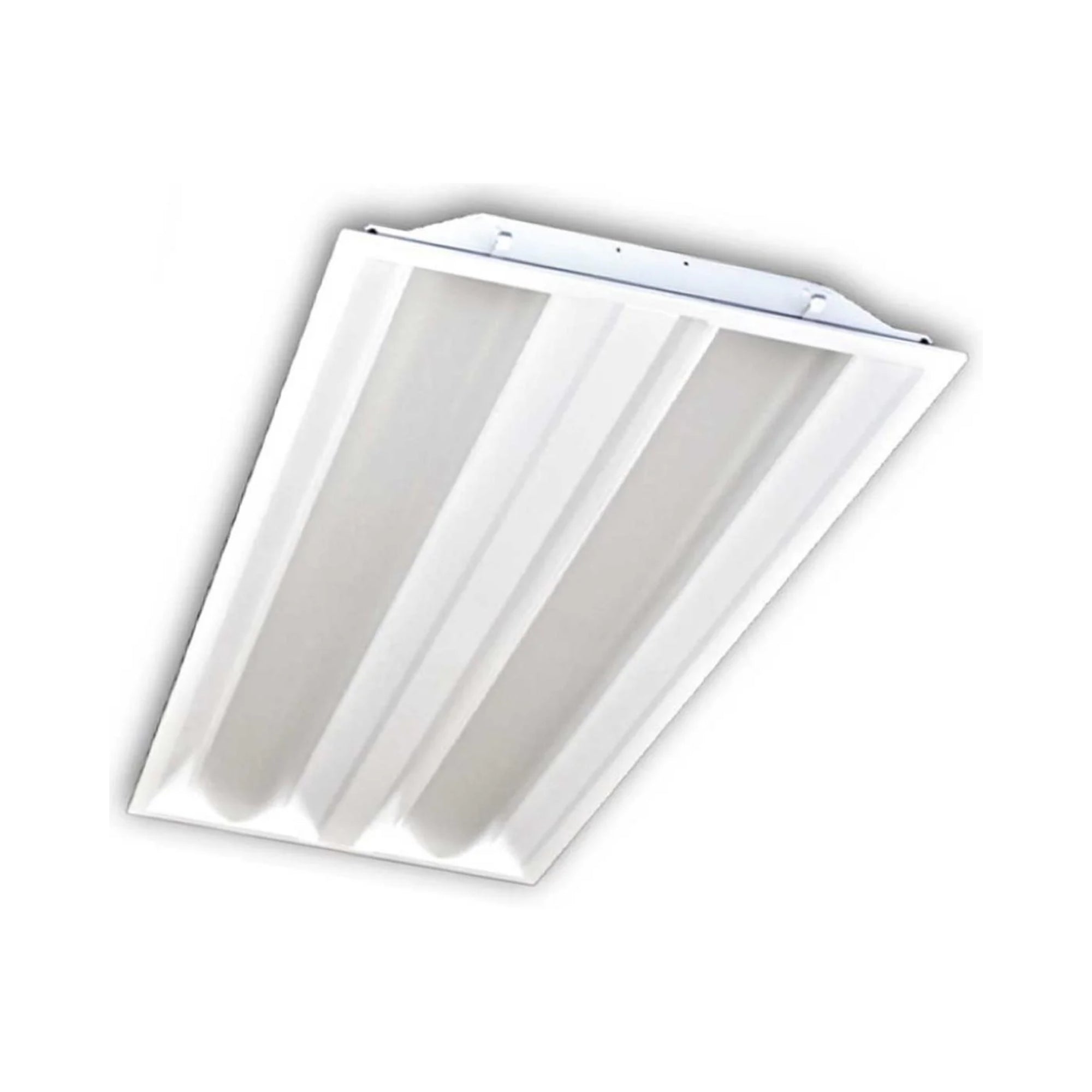 2x4 LED Troffer Retrofit Light Fixture - 3000 Lumens, 4000K Neutral White, Center Basket Design - Energy Efficient Office Lighting for Drop Ceiling Installation