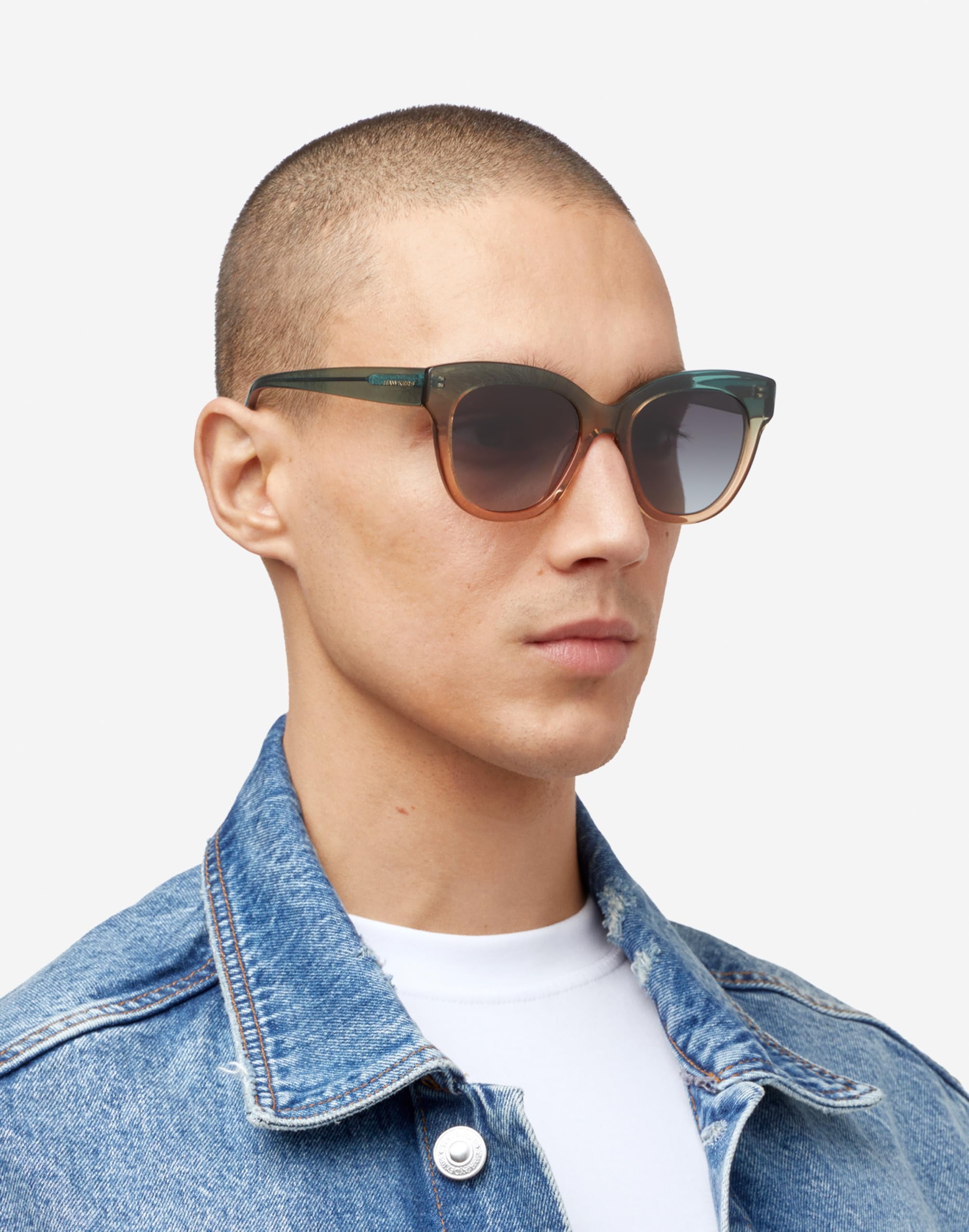 HAWKERS Audrey Women's Sunglasses - Green Champagne Frame UV Protection - Perfect for Beach, Driving & Outdoor Activities