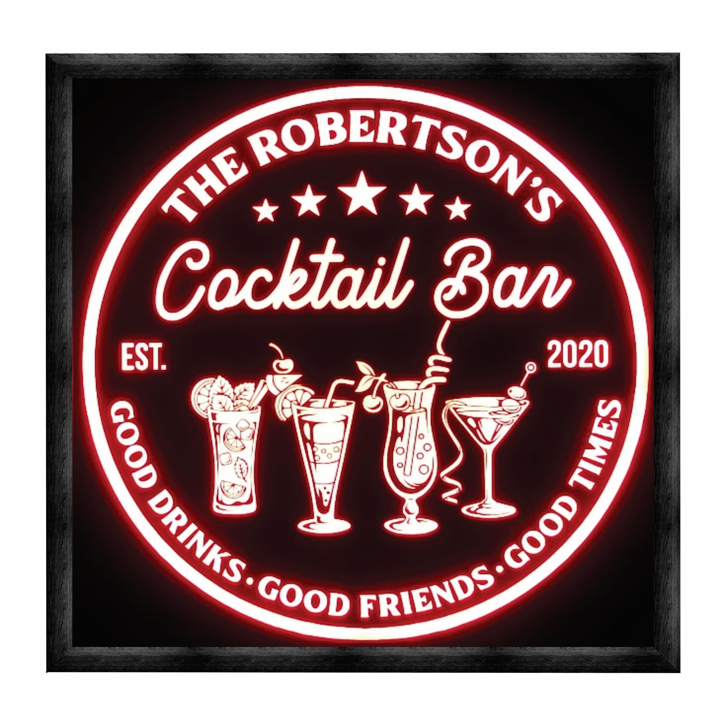 LED Whiskey & Cocktail Bar Sign - Unique Drink Glass Wall Art Light for Home Bars, Pubs & Game Rooms - Perfect Decor for Parties & Beverage Lovers - Durable & Energy Efficient LED Lighting for Nighttime Ambiance