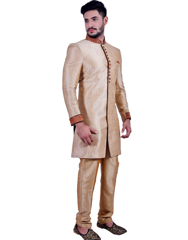 Elegant Daffodil Gold Indo-Western Art Silk Churidar - Perfect for Festivals, Weddings & Ethnic Fashion