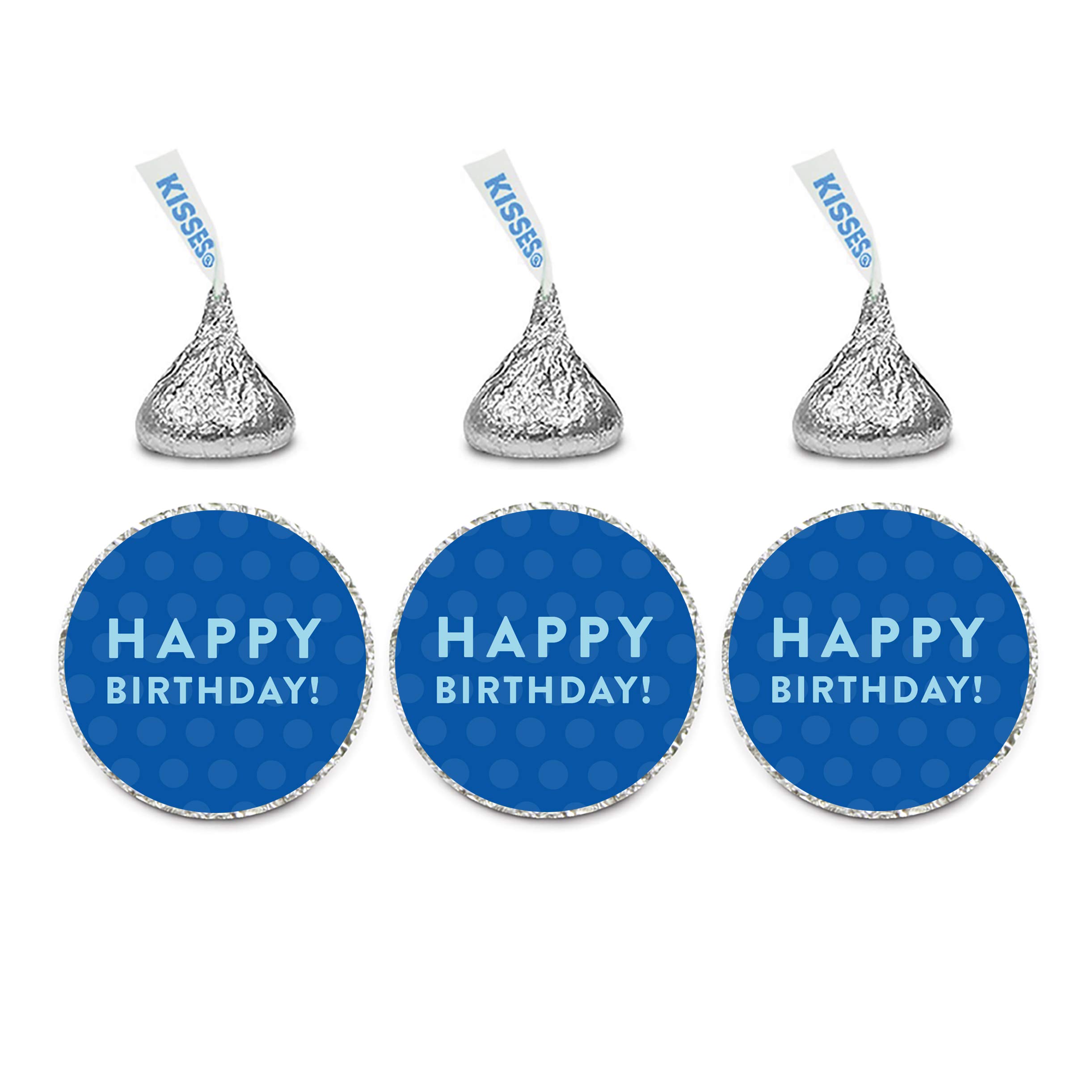 Andaz Press Chocolate Drop Labels Stickers - 216-Pack Birthday Party Supplies for Kids, Boys & Girls - Happy Birthday Party Favors, Gift Tags & Decorations - Perfect for Candy Wrappers, Cupcake Toppers & Goodie Bags