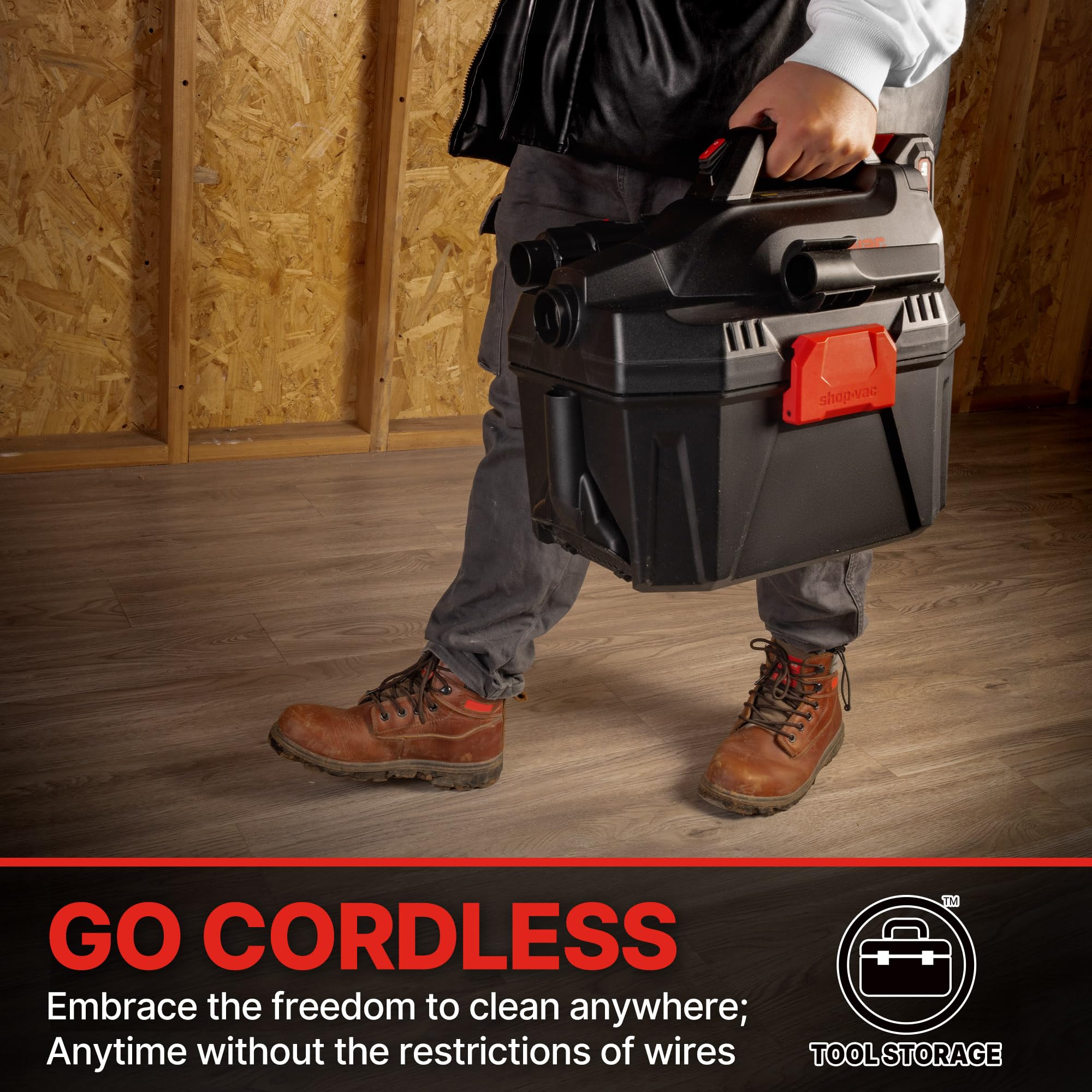 Shop-Vac 20V Cordless Wet/Dry Vacuum Cleaner - 3-in-1 Portable Shop Vac with Detachable Blower, Battery & Charger Included - Perfect for Jobsite, Garage, Car Cleaning & Workshop Use