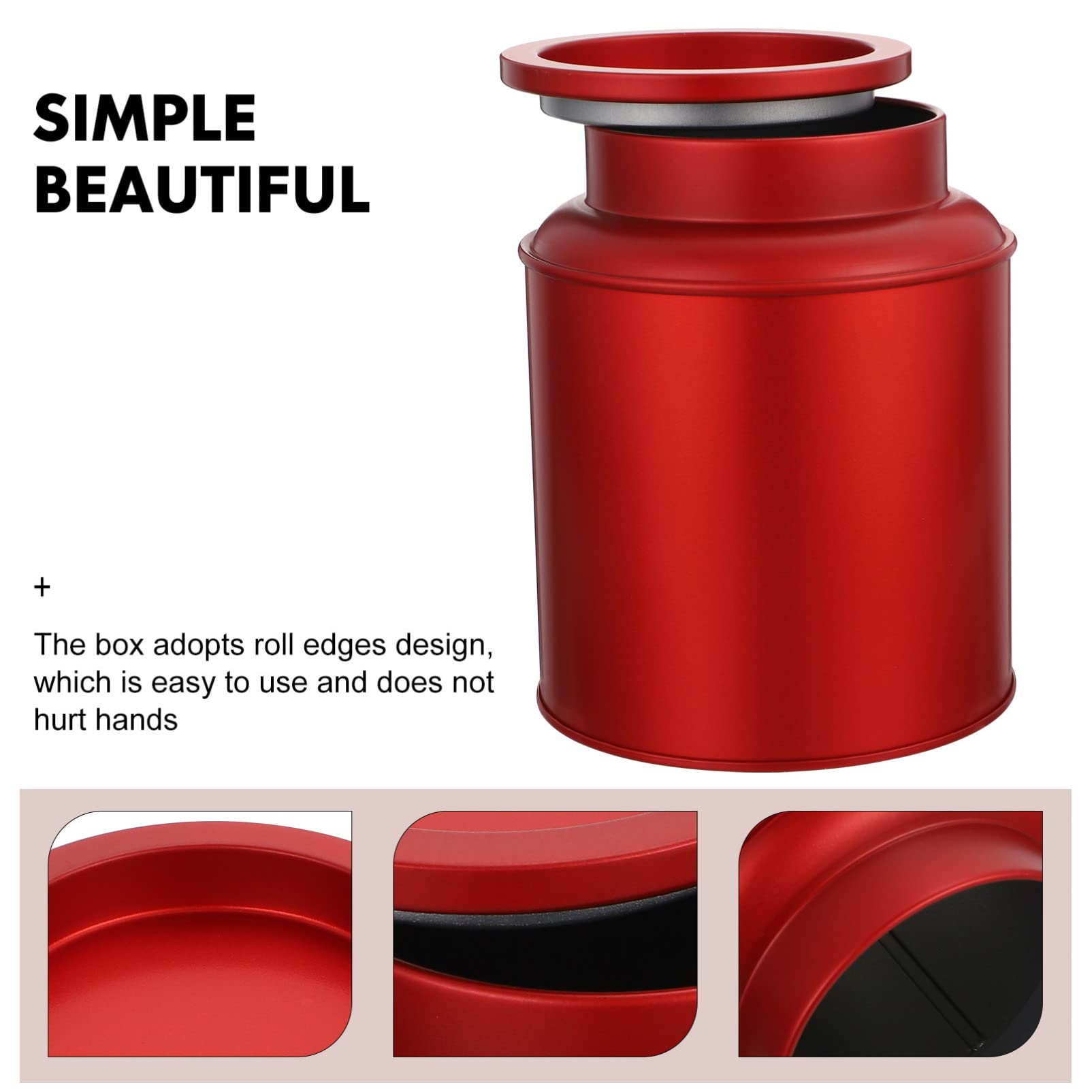 Premium Airtight Tin Tea Canister - Elegant Tinplate Tea Leaves Storage Container for Loose Leaf Tea, Coffee & Herbs | Perfect for Kitchen, Pantry & Tea Gift Sets