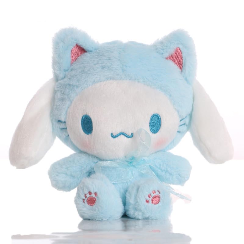 Cute Big Eared Dog Plush Toy - Anime Cartoon Stuffed Animal Doll for Kids & Collectors | Soft White Plushie for Bedroom Decor, Gift Giving and Cuddling