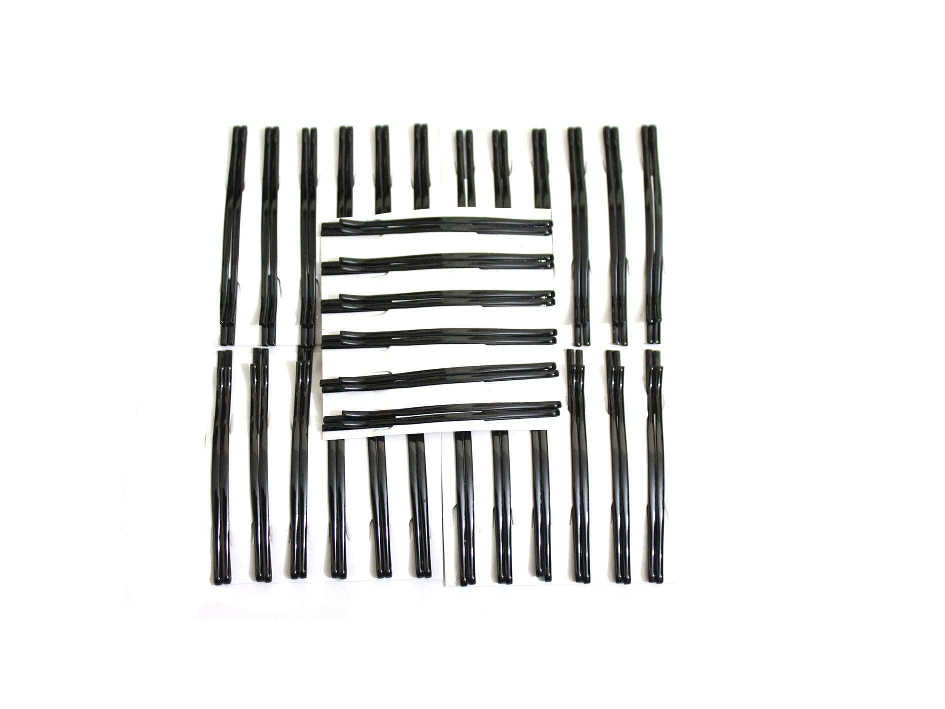Kalaneet 60pcs Black Metal Hair Pins (8cm) - Strong Hold Bobby Pins for Women, Perfect for Updos, Braids, and Bun Hairstyles