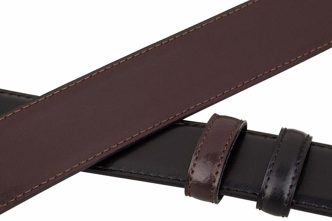 Reversible Men's Genuine Leather Belt Strap 35mm - Black & Brown for Ferragamo Buckle | Formal & Casual Wear | Office, Wedding, Business Attire
