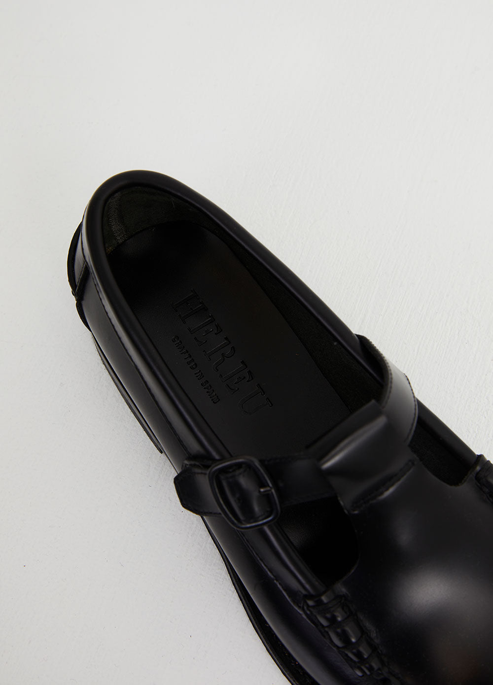 Hereu Alber Moccasin Black Leather Loafers for Men - Comfortable Slip-On Shoes for Casual Wear & Office Style