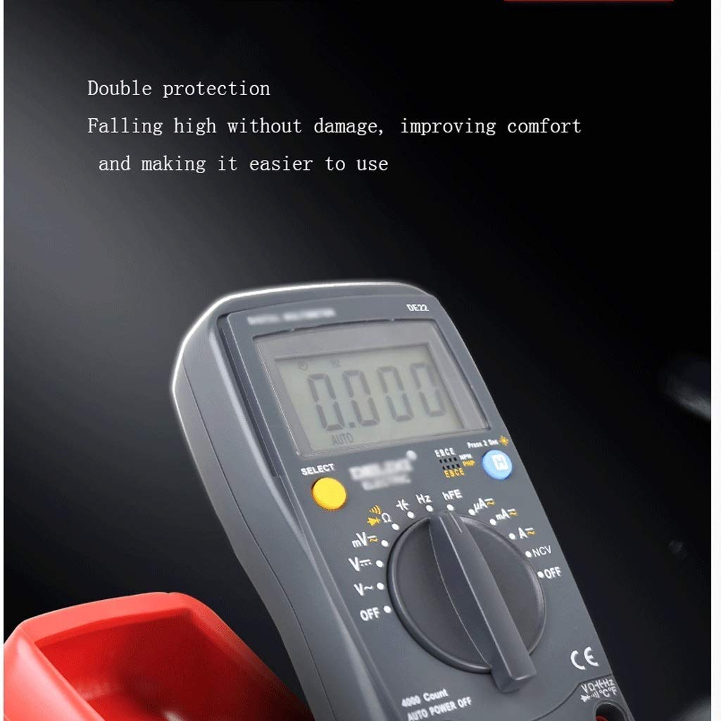 Auto Ranging Digital Multimeter - AC/DC Voltage Current Tester with Ohm, Capacitance, Frequency, Diode & Transistor Testing, Backlit LCD Display | Perfect for Home Electrical Repairs, Automotive Diagnostics & Electronics Projects