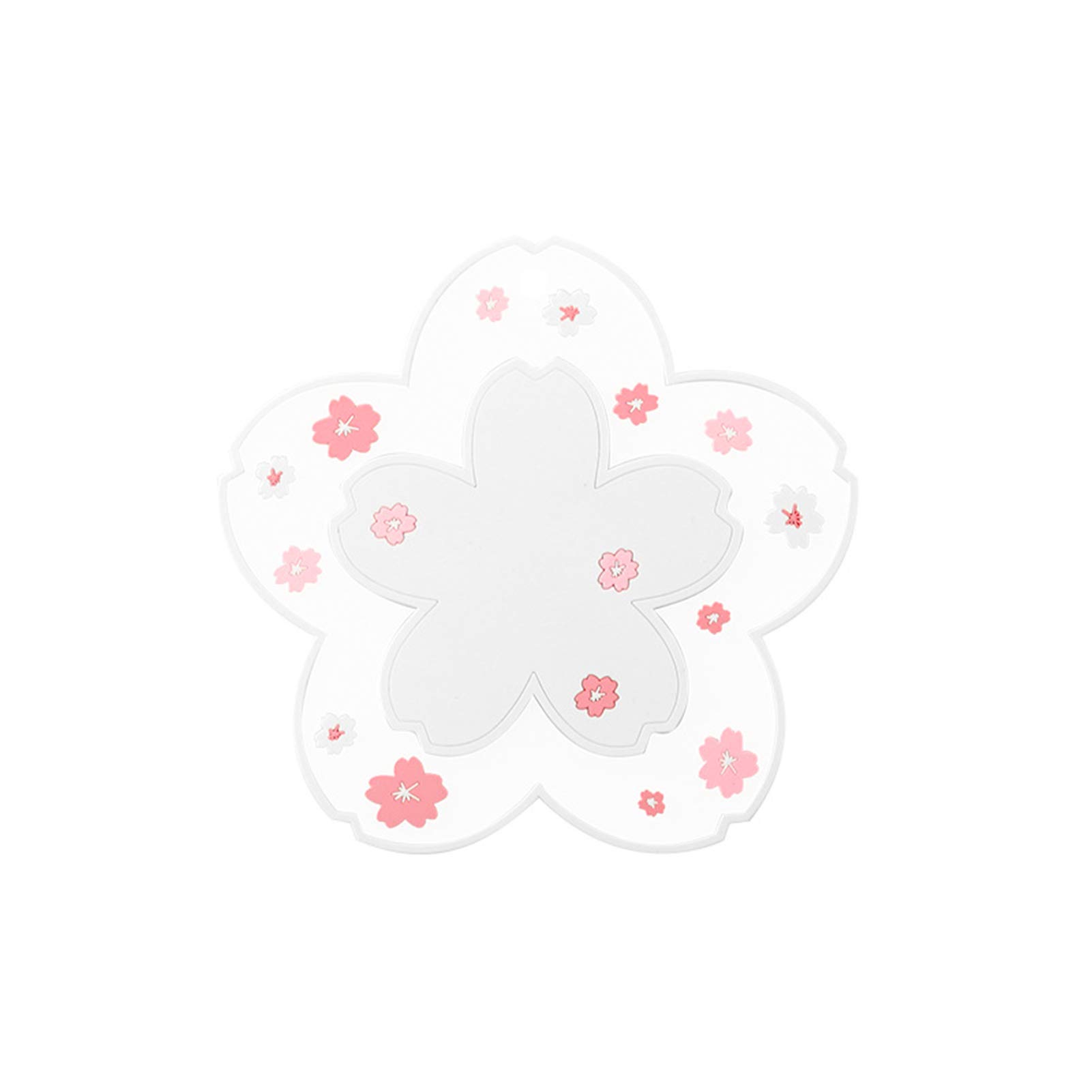 Non-Slip Silicone Flower Table Mat - Cute Floral Teacup Coaster, PVC Heat-Resistant Placemat for Tea Party, Dining & Home Decor | Perfect for Kitchen, Office & Gift Giving