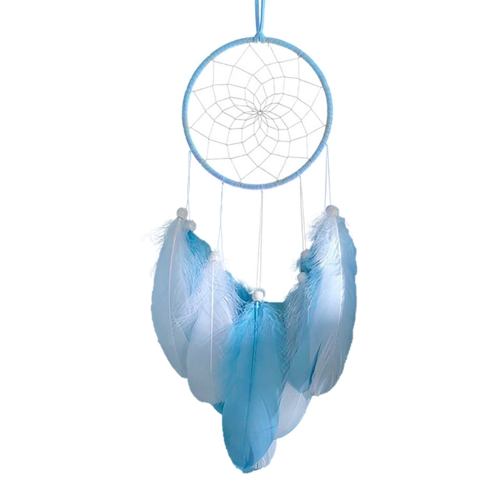 Handmade Boho Dream Pendant Wall Decor - Crystal Stone Hanging Ornament for Bedroom, Living Room & Wedding Decor - Sky Blue Glass Ball Home Decoration Gift (One Size) - Perfect for Bohemian Home Styling, Meditation Spaces & Special Occasions