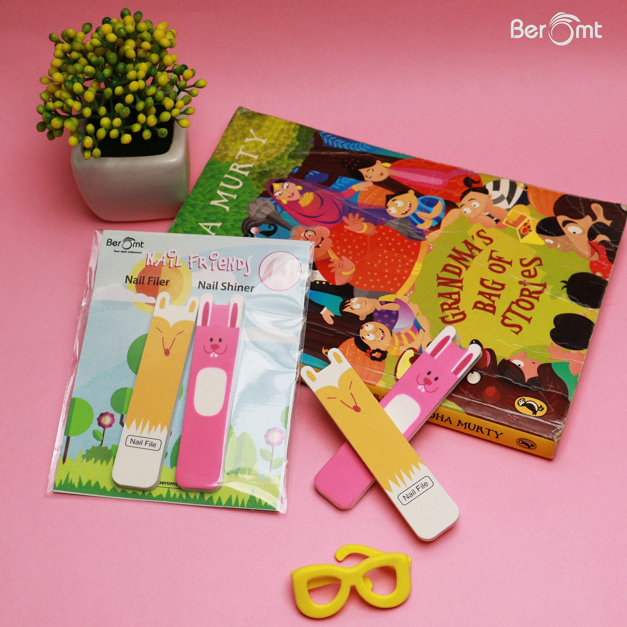 **Beromt 4-in-1 Nail Buffer & Shiner Kit - Professional Nail Filer, Manicure Tools Set, Double-Sided Rabbit Buffer for Salon & Home Use - Perfect Gift for Beginners & Experts**    *(Use Cases: At-home nail care, salon treatments, travel grooming, DIY manicures, professional nail polishing, gift sets for beauty lovers.)*