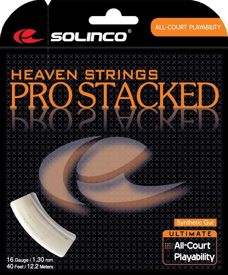 Solinco Pro Stacked Synthetic Gut 16 Tennis String - Durable & High-Performance for Competitive Play | Perfect for Hard Court & Clay Court Matches