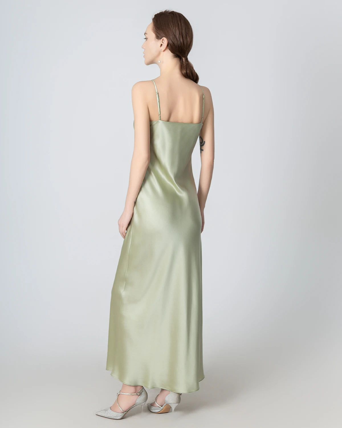 Elegant Halter Neck Maxi Silk Dress for Women - Perfect for Weddings, Parties & Summer Evenings