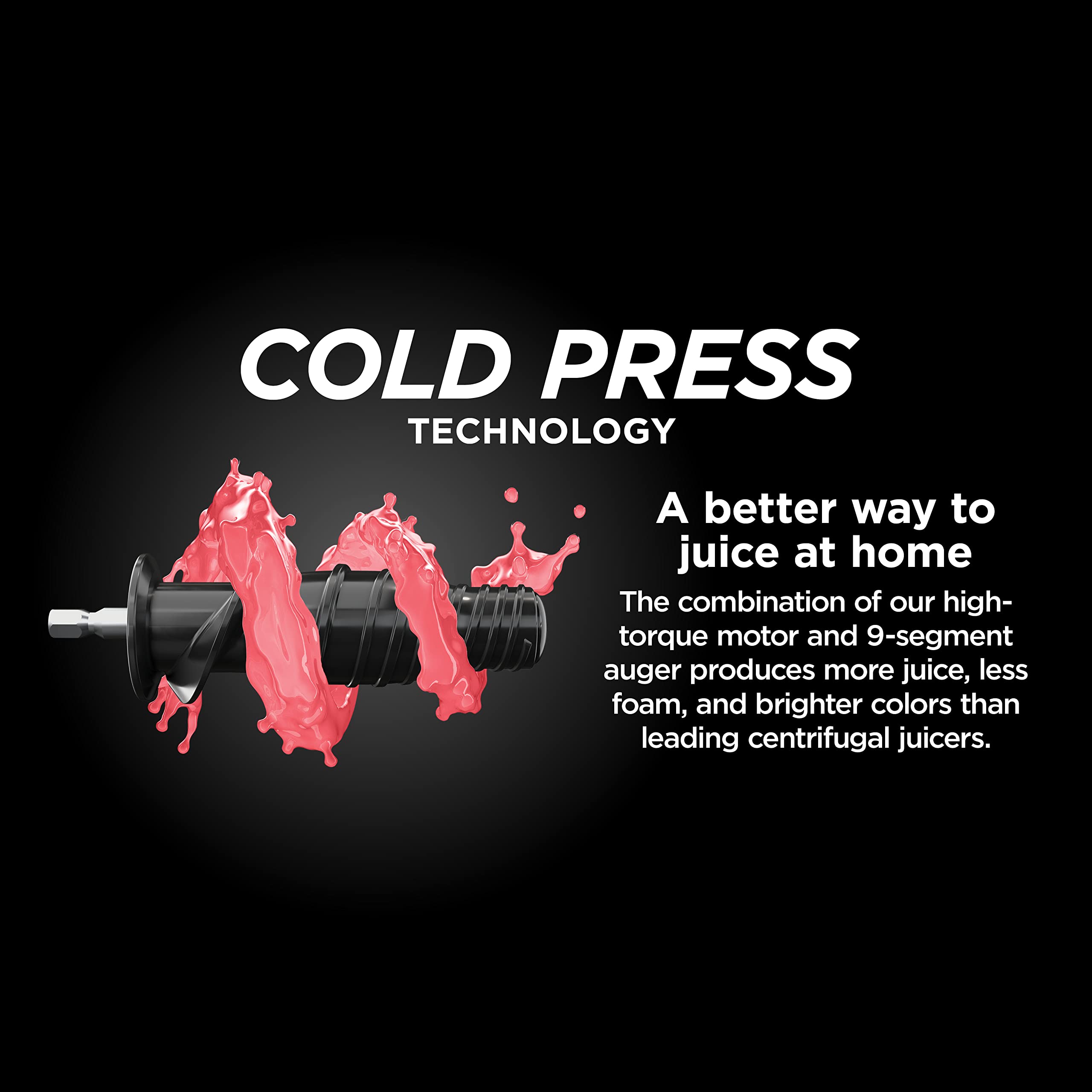 Ninja JC151 NeverClog Cold Press Juicer - Powerful Slow Masticating Juicer with Adjustable Pulp Control, Quiet Countertop Electric Juicer for Fruits & Vegetables, 2 Pulp Settings, Dishwasher Safe, 2nd Gen Charcoal - Perfect for Healthy Juicing, Detox & Weight Loss at Home