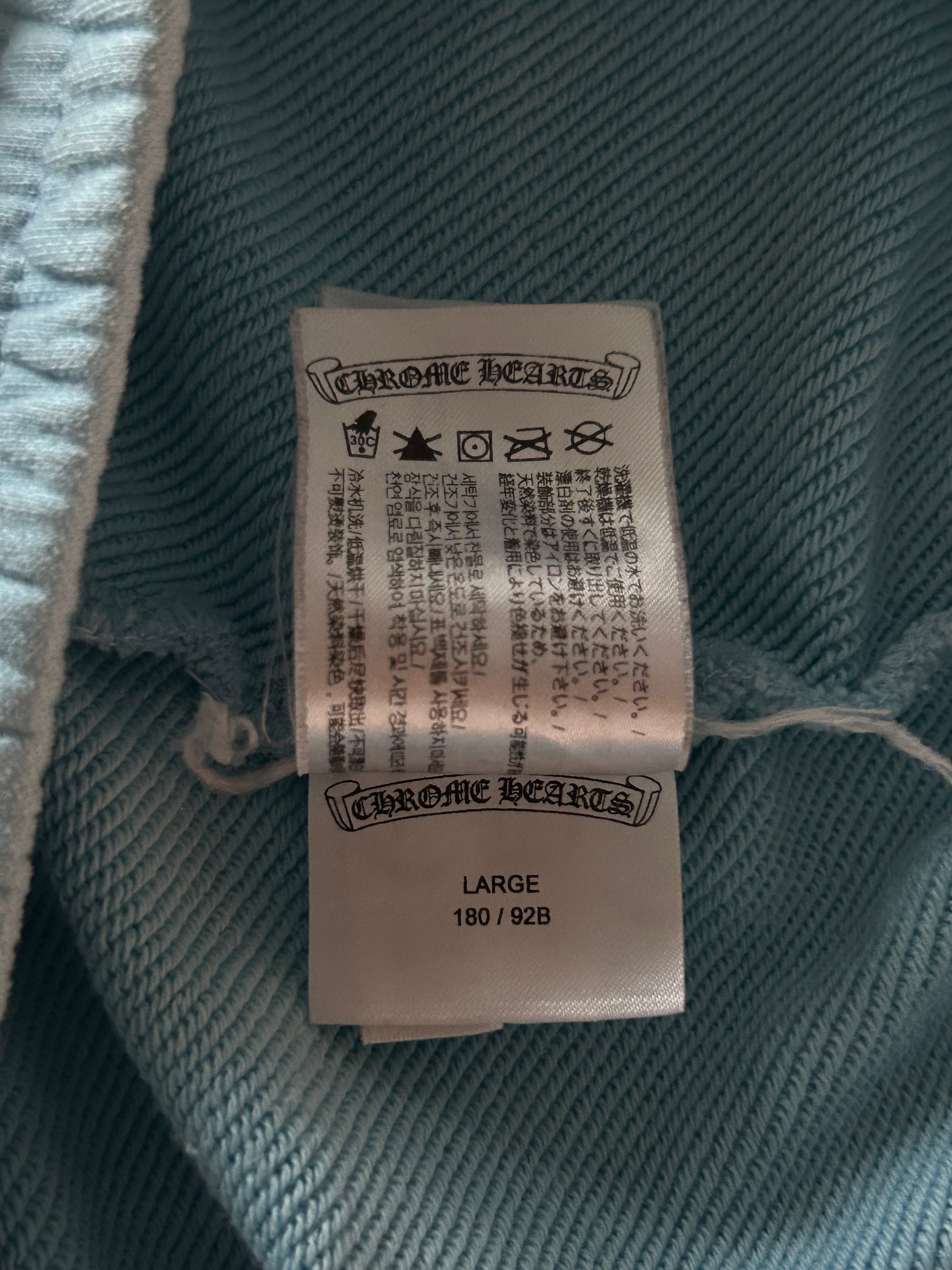 Chrome Hearts Blue Miami Art Basel Exclusive Sweatpants for Men & Women | Limited Edition Luxury Lounge Pants for Streetwear & Casual Fashion | Perfect for Art Events, Travel & Relaxation