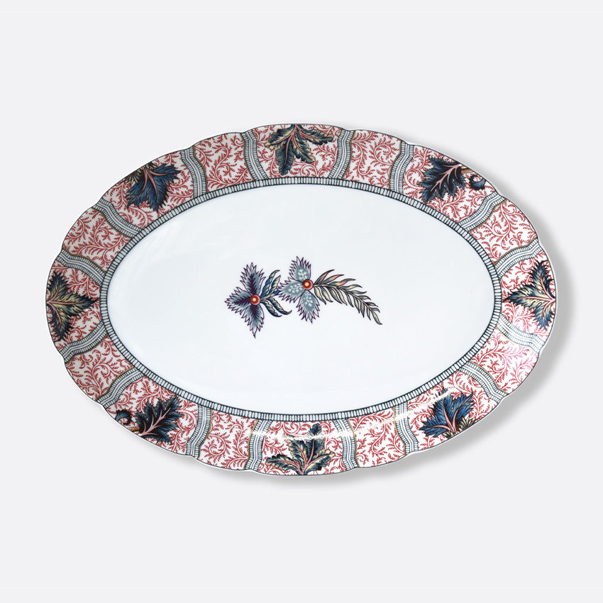Bernardaud Braquenie Oval Platter - Elegant French Porcelain Serving Dish for Entertaining, Dinner Parties & Holiday Gatherings