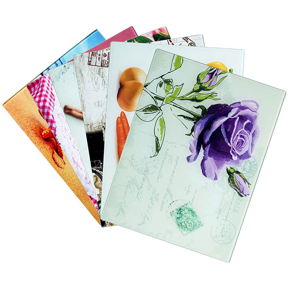 12-Piece Tempered Glass Cutting Board Set - 15.4