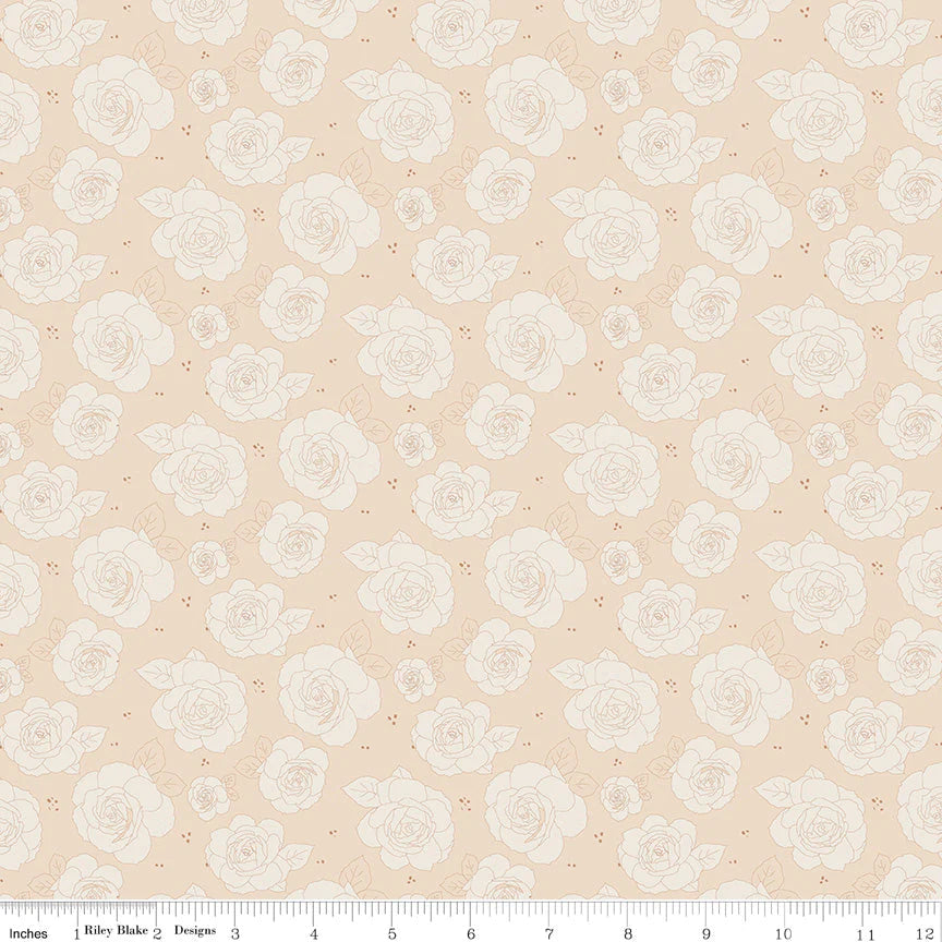 Riley Blake Designs C12754 Floral Blush Fabric - Perfect for Quilting, Home Decor & DIY Sewing Projects