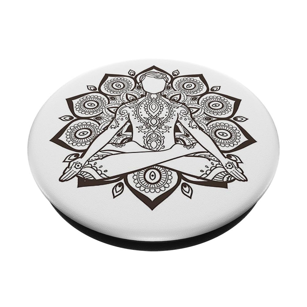 Yoga PopSockets with Mandala Design - Standard PopGrip for Yoga Enthusiasts | Perfect for Yoga Mats, Phones & Daily Use